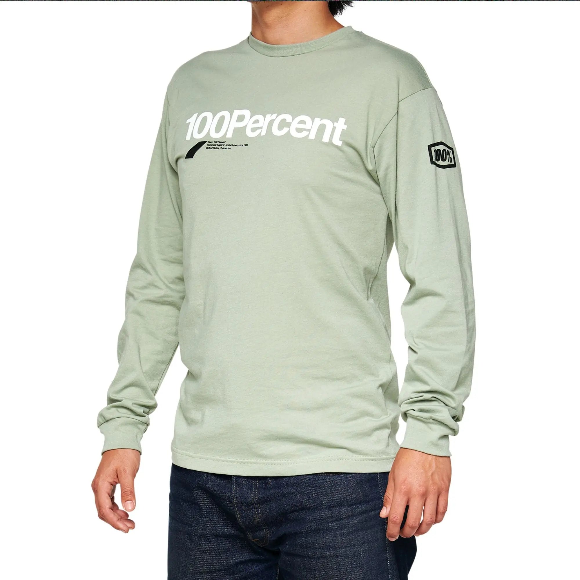 100% Bilto Long Sleeves T-Shirt Slate Green - FREE UK Shipping, FREE 365 Day Returns | Moto Central