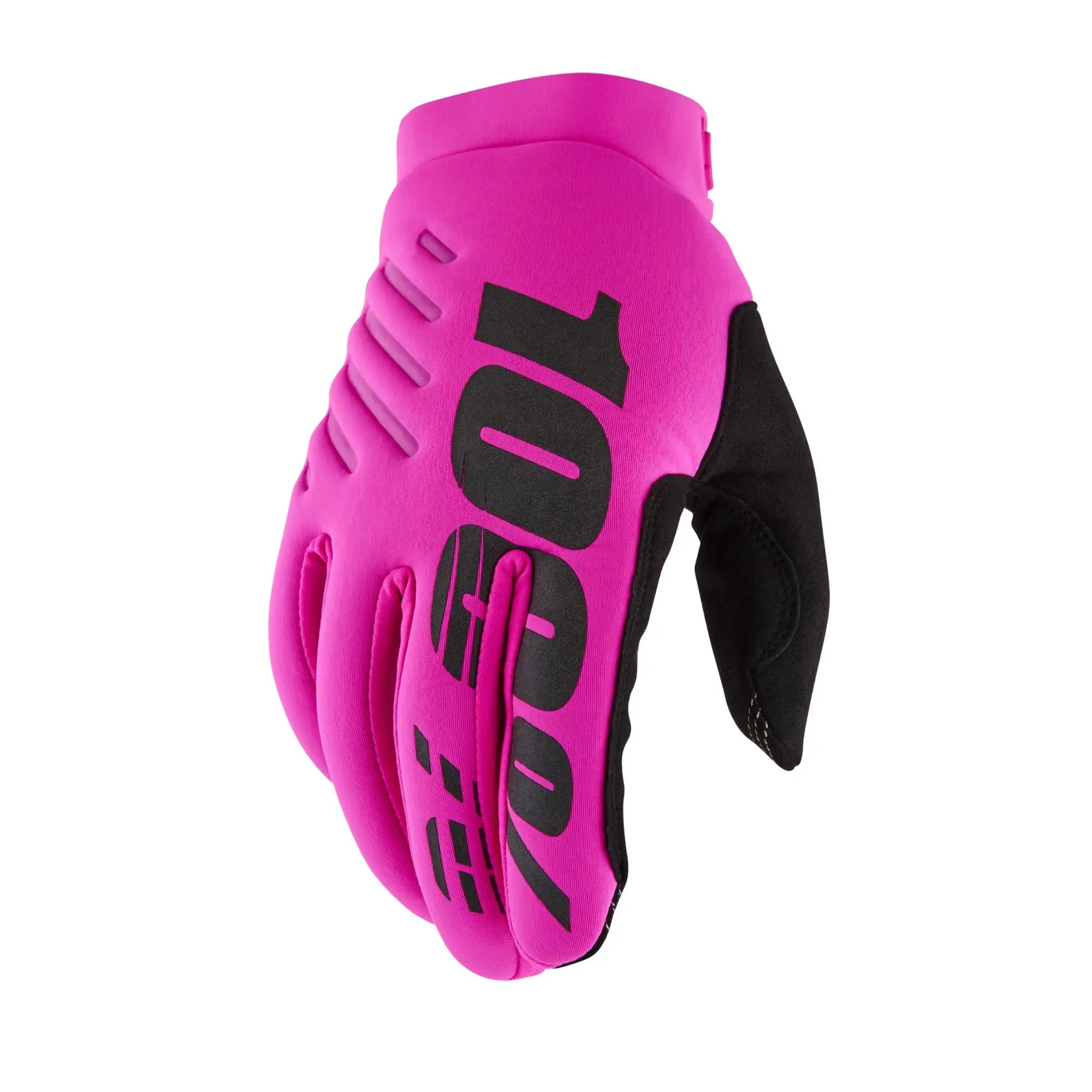 100% Brisker Cold Weather Gloves Neon Pink - FREE UK Shipping, FREE 365 Day Returns | Moto Central