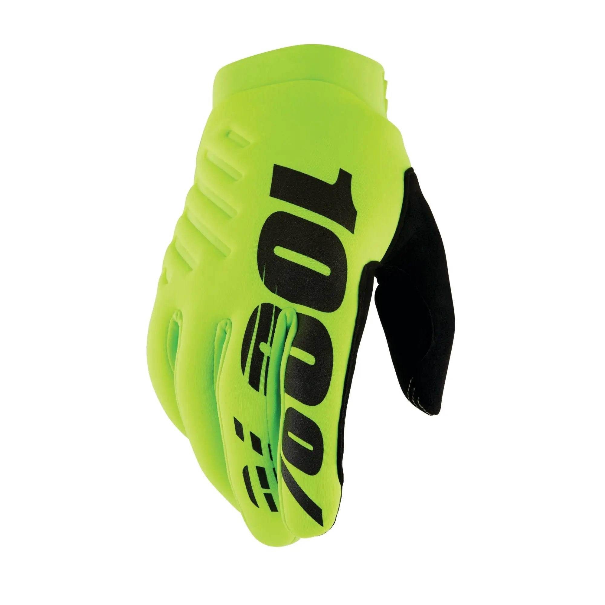 100% Brisker Cold Weather Youth Gloves Fluo Yellow / Black - FREE UK Shipping, FREE 365 Day Returns | Moto Central