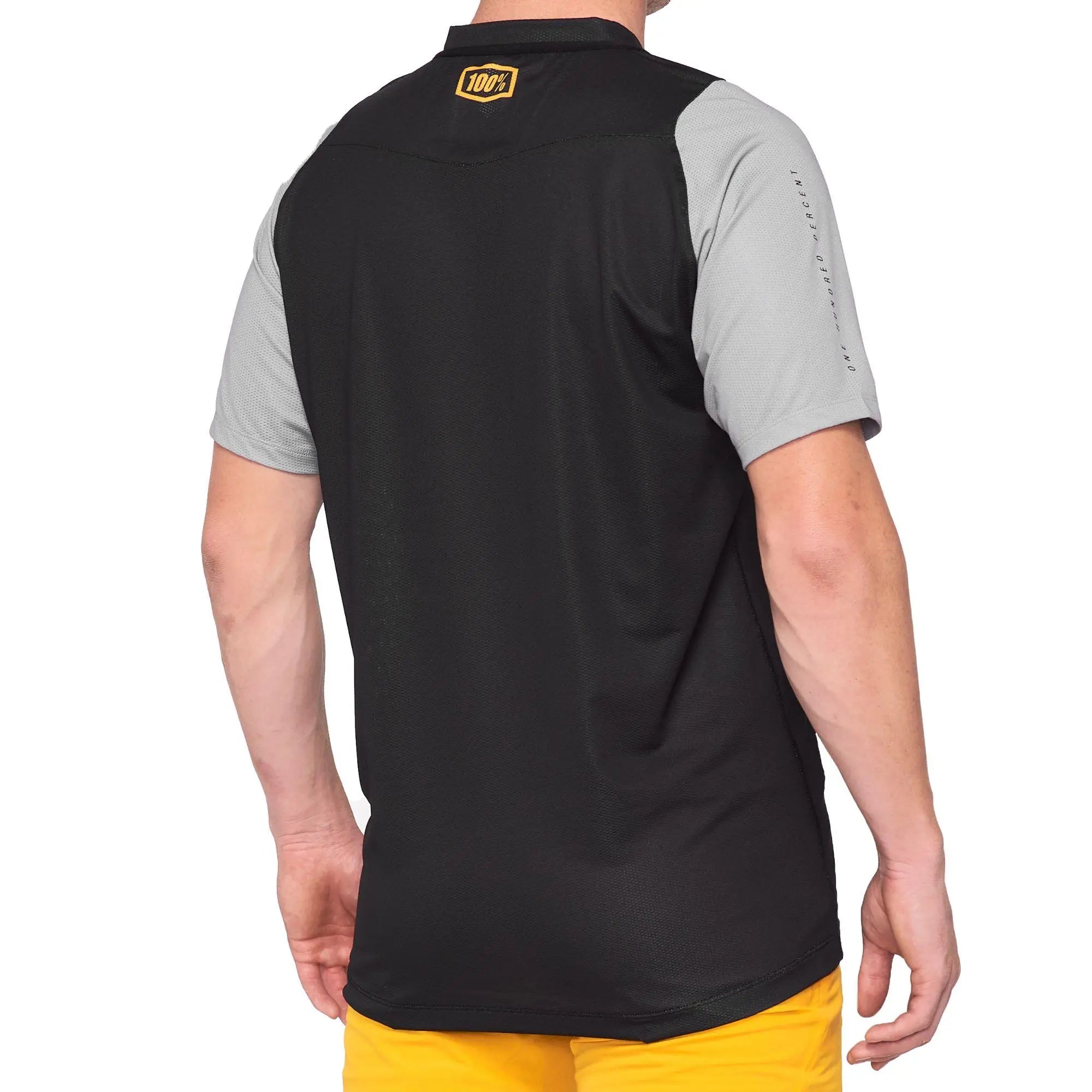 100% Celium Jersey Black / Mustard - FREE UK Shipping, FREE 365 Day Returns | Moto Central