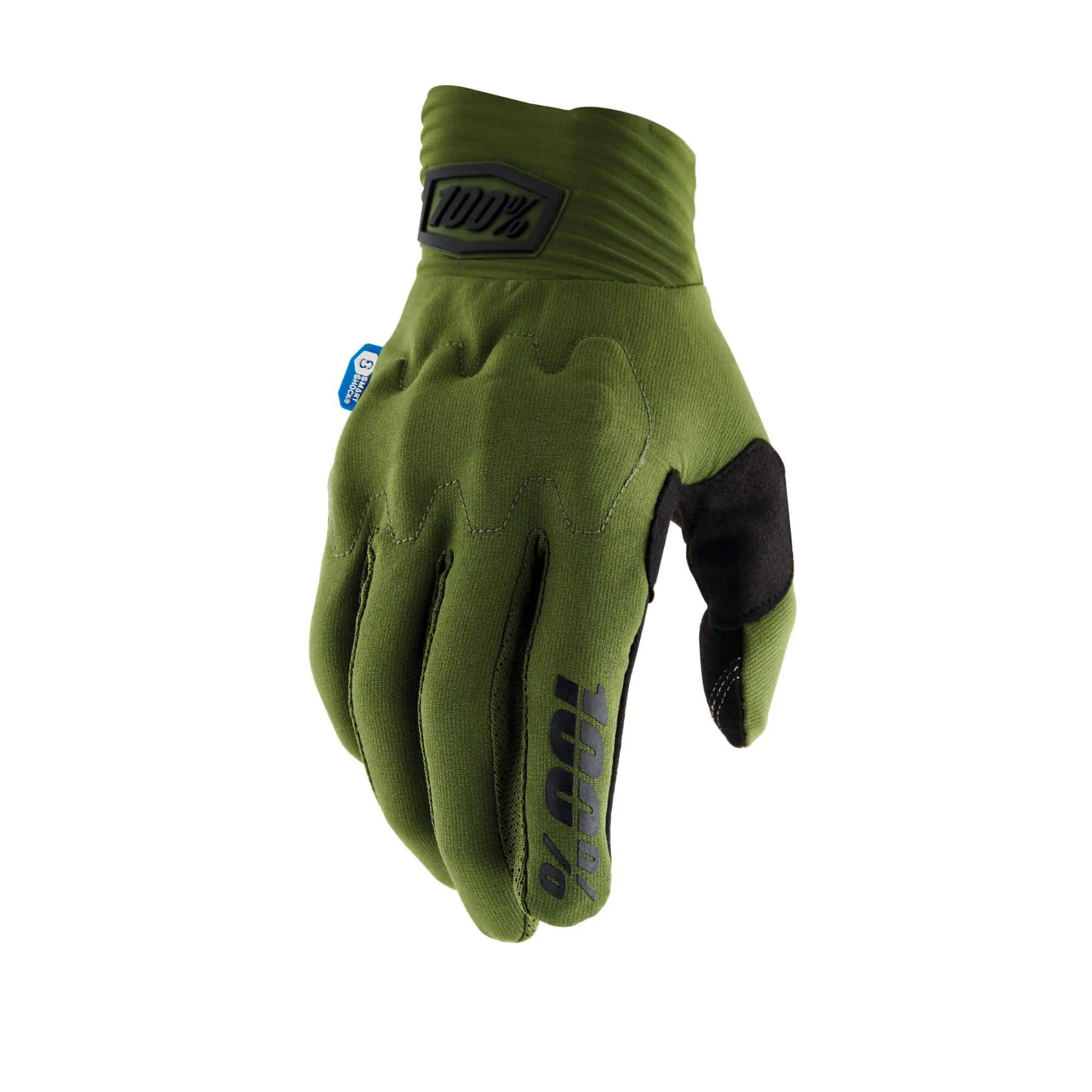 100% Cognito Smart Shock Gloves Army Green - FREE UK Shipping, FREE 365 Day Returns | Moto Central