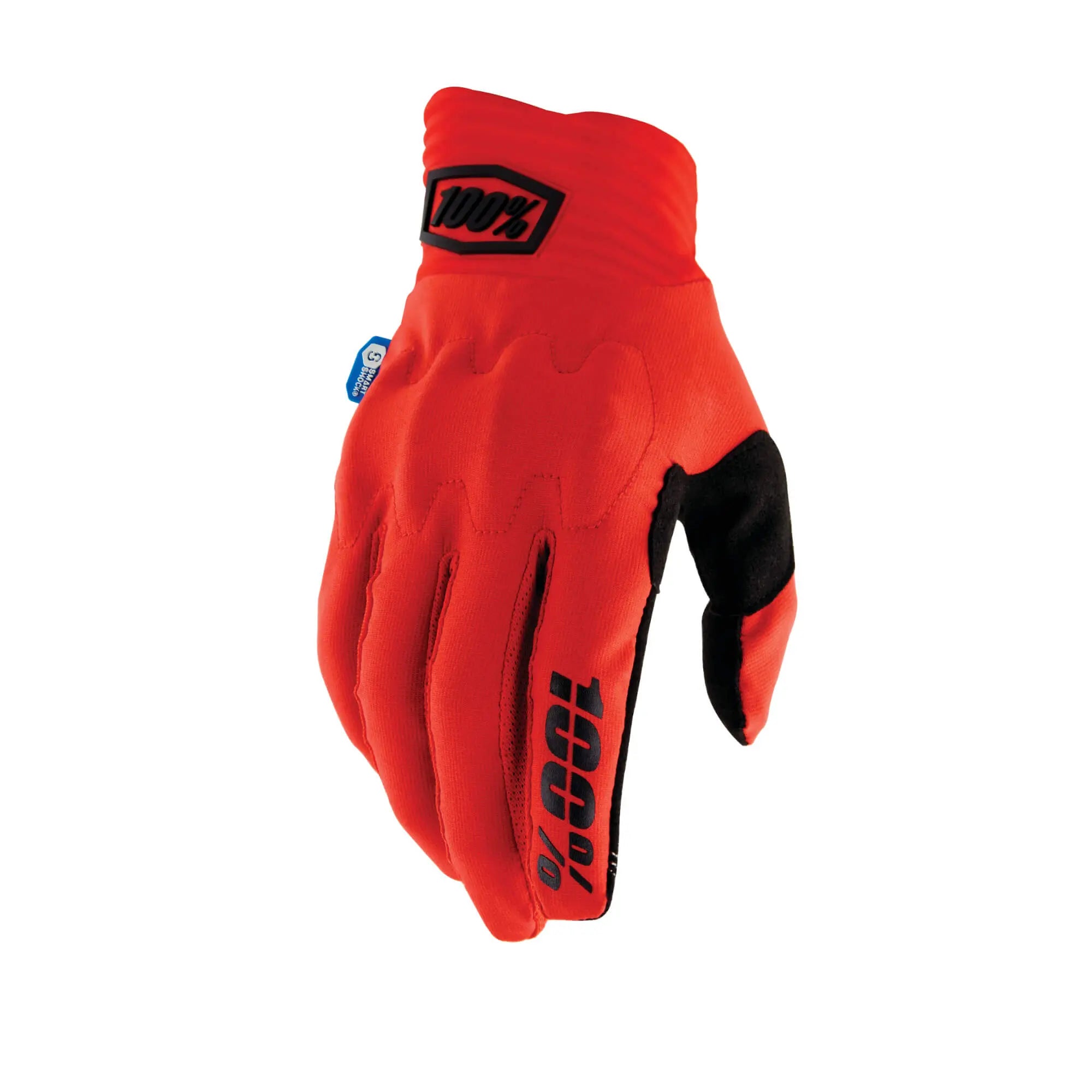 100% Cognito Smart Shock Gloves Red - FREE UK Shipping, FREE 365 Day Returns | Moto Central