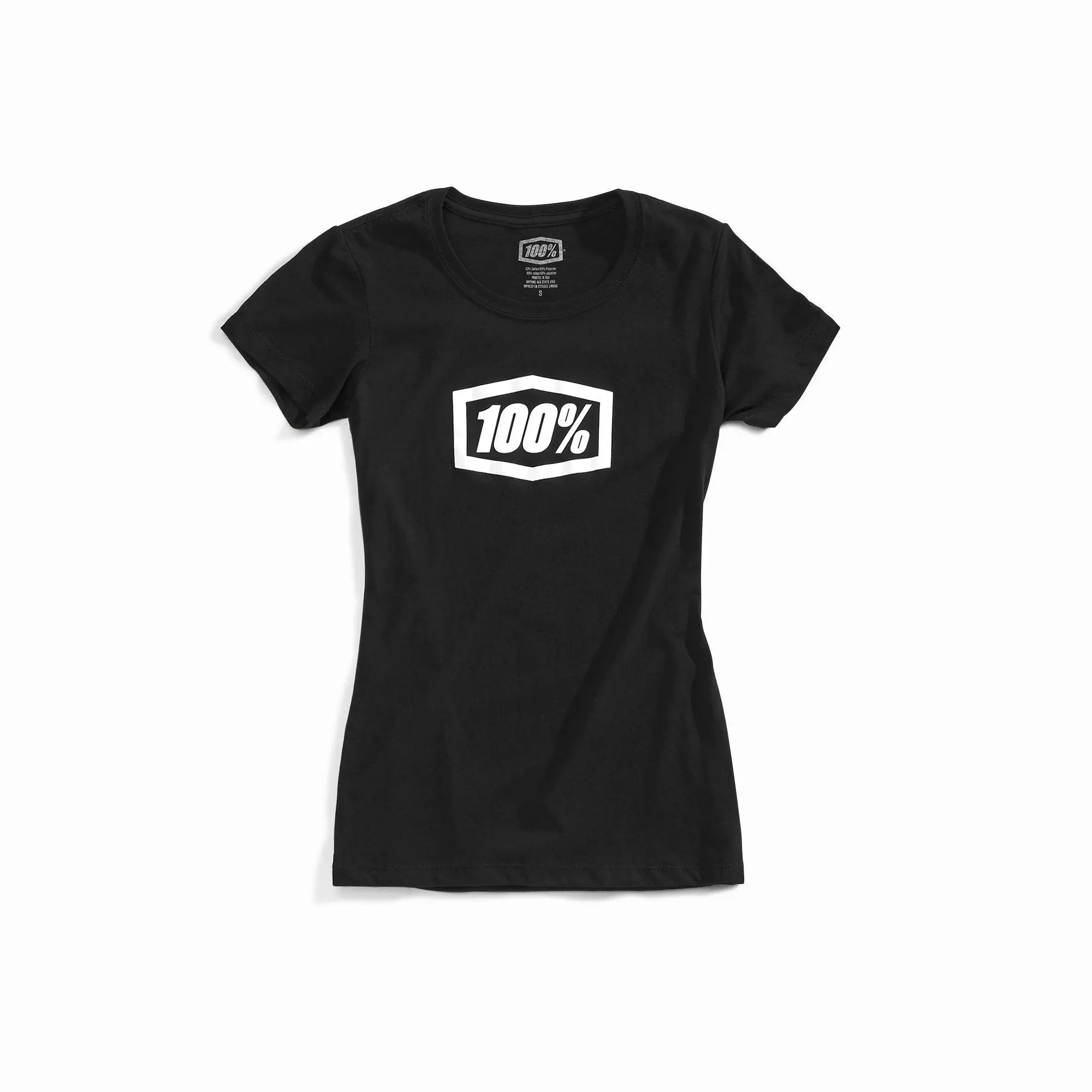 100% Essential Ladies T-Shirt Black - FREE UK Shipping, FREE 365 Day Returns | Moto Central