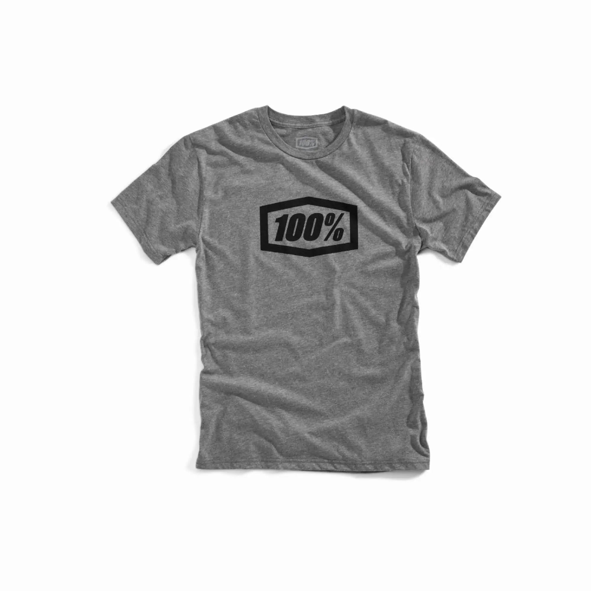 100% Essential T-Shirt Gunmetal Heather - FREE UK Shipping, FREE 365 Day Returns | Moto Central