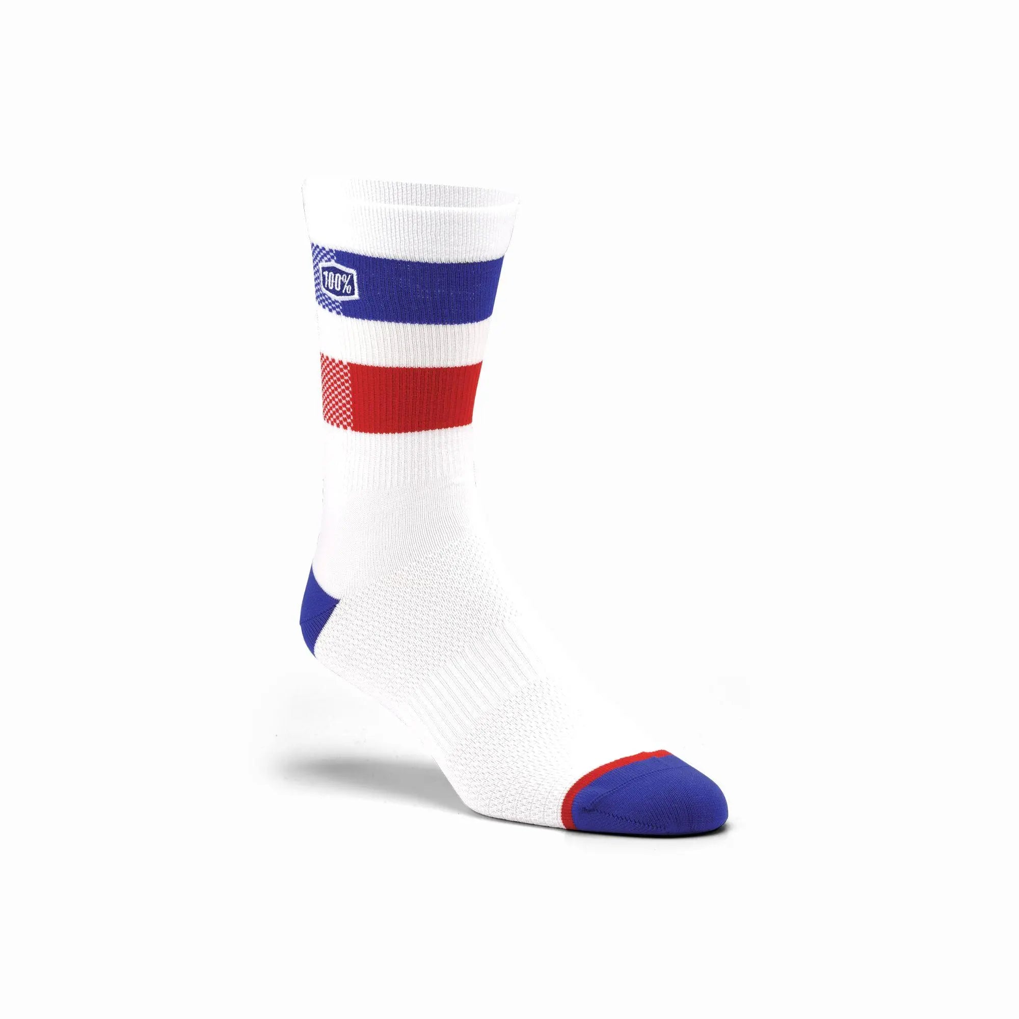 100% Flow Performance Socks White - FREE UK Shipping, FREE 365 Day Returns | Moto Central