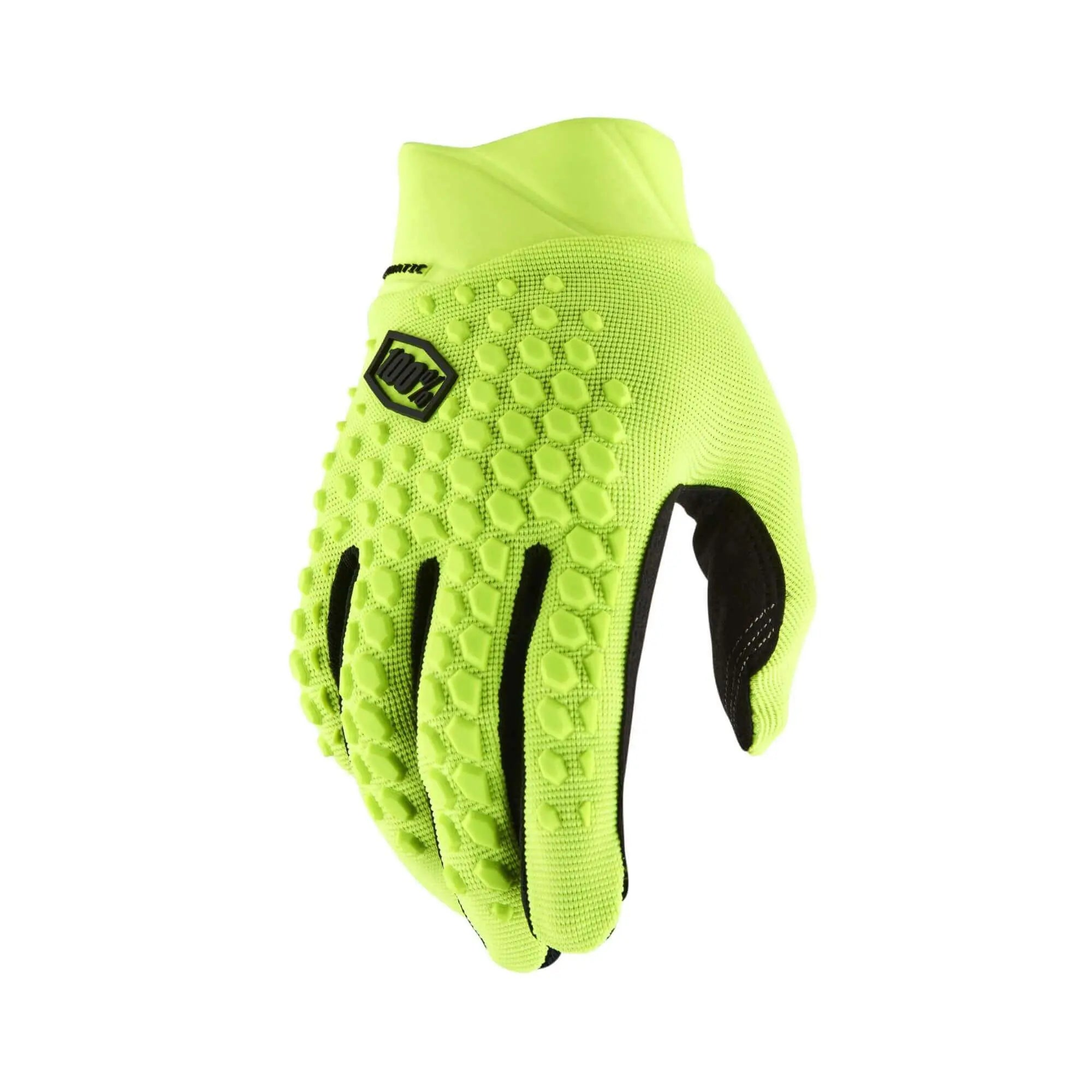 100% Geomatic Gloves Fluo Yellow - FREE UK Shipping, FREE 365 Day Returns | Moto Central