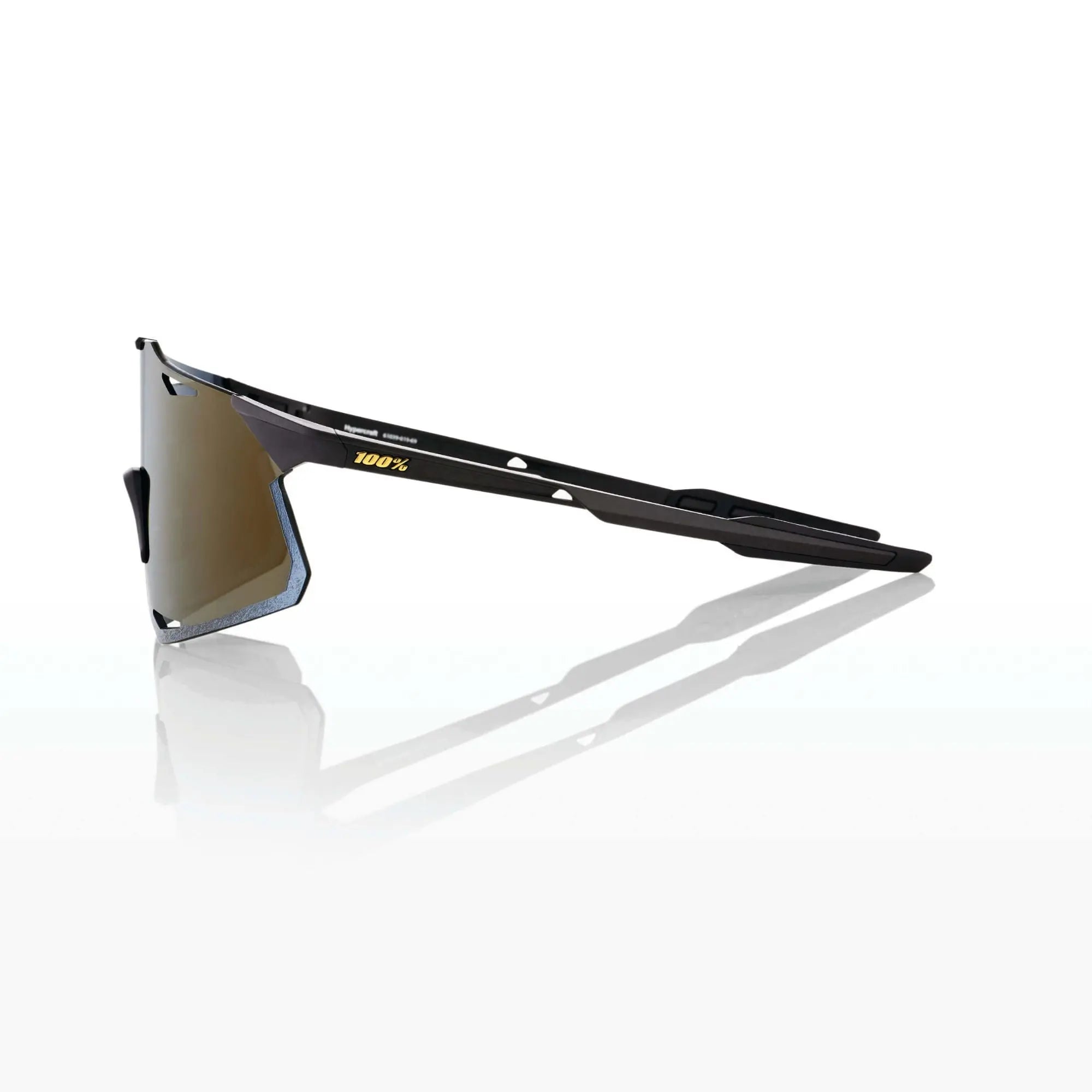 100% Hypercraft Glasses Matt Black / Soft Gold Mirror Lens - FREE UK Shipping, FREE 365 Day Returns | Moto Central