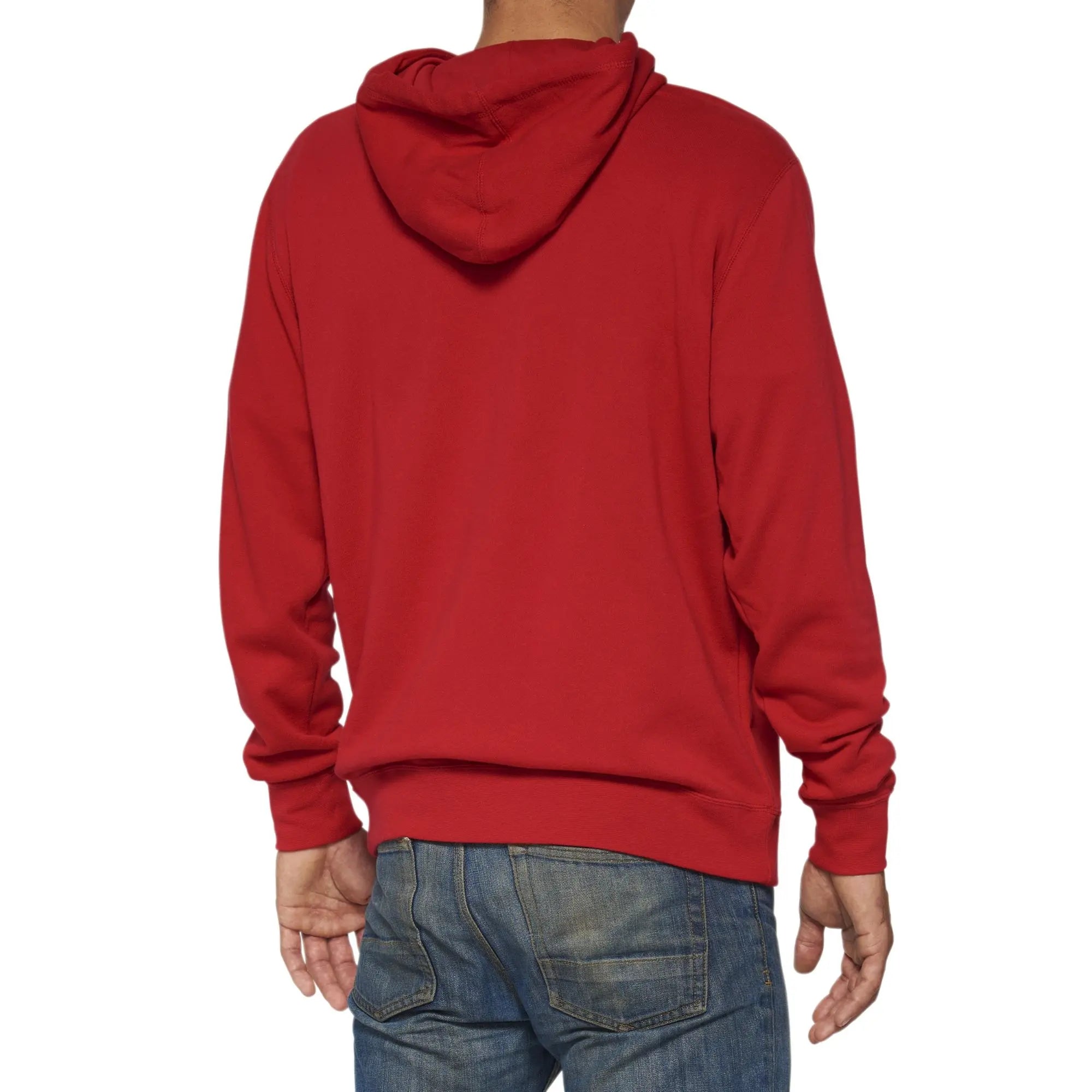 100% Icon Pullover Hoodie Deep Red Mirror - FREE UK Shipping, FREE 365 Day Returns | Moto Central