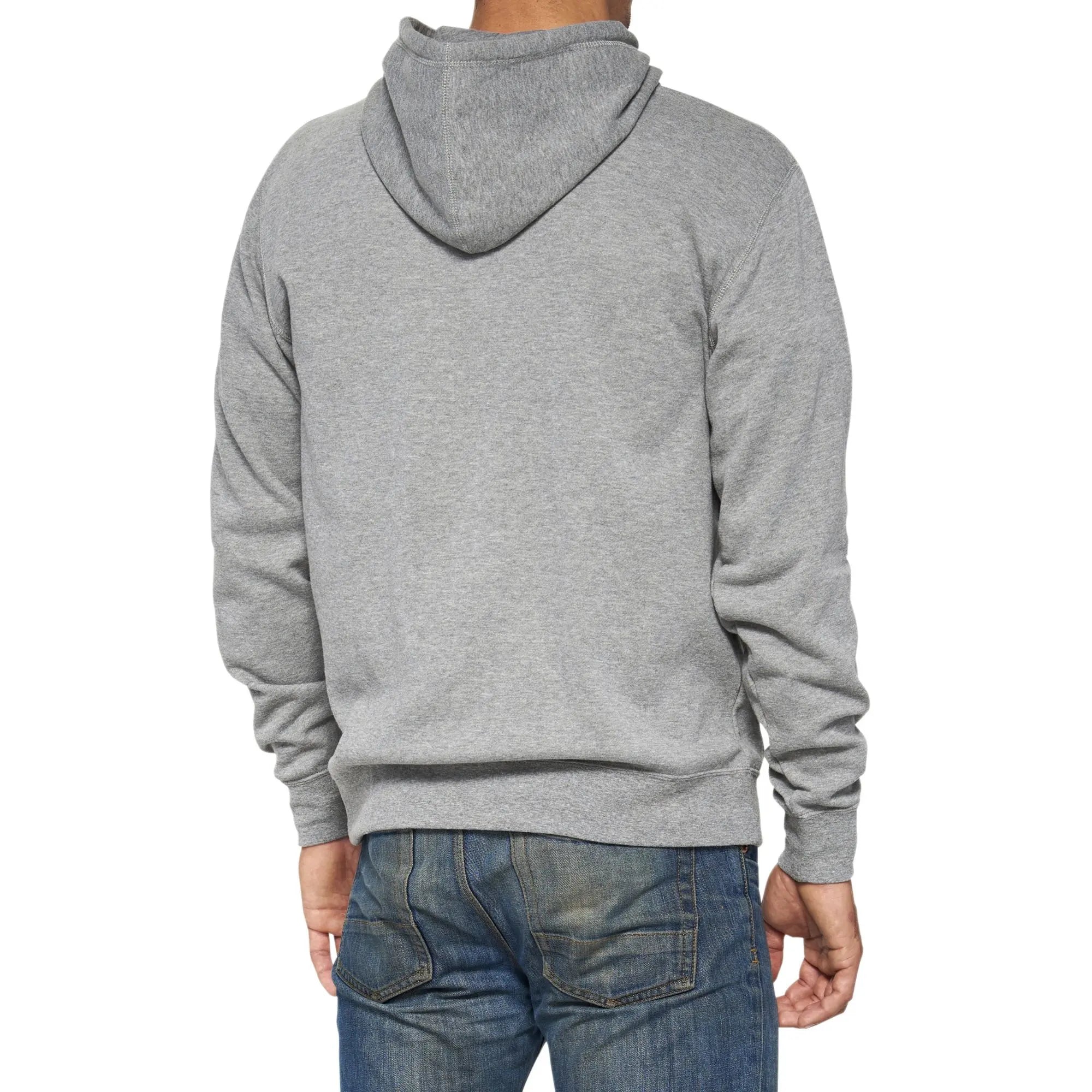 100% Icon Pullover Hoodie Heather Grey - FREE UK Shipping, FREE 365 Day Returns | Moto Central