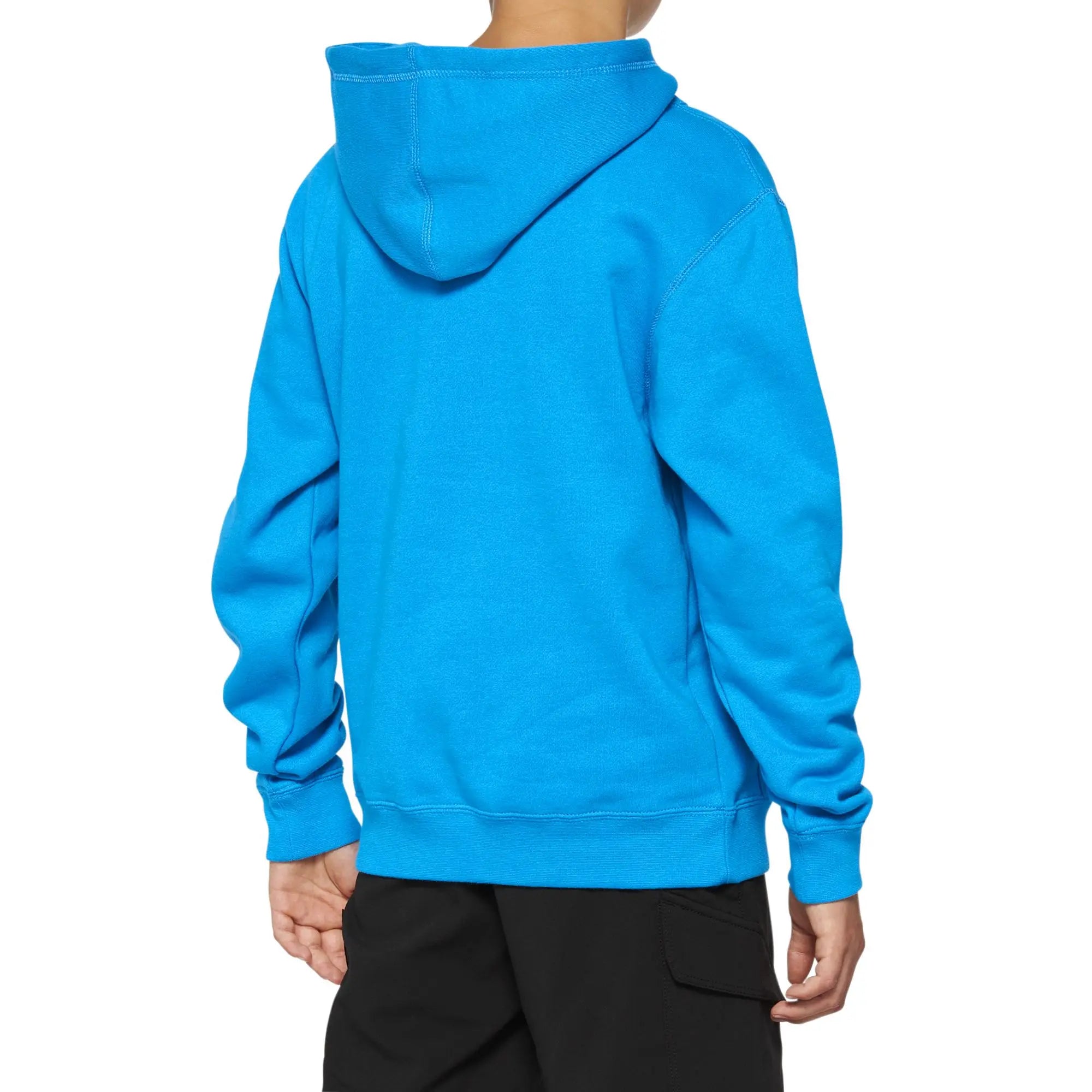 100% Icon Pullover Youth Hoodie Skyblue - FREE UK Shipping, FREE 365 Day Returns | Moto Central