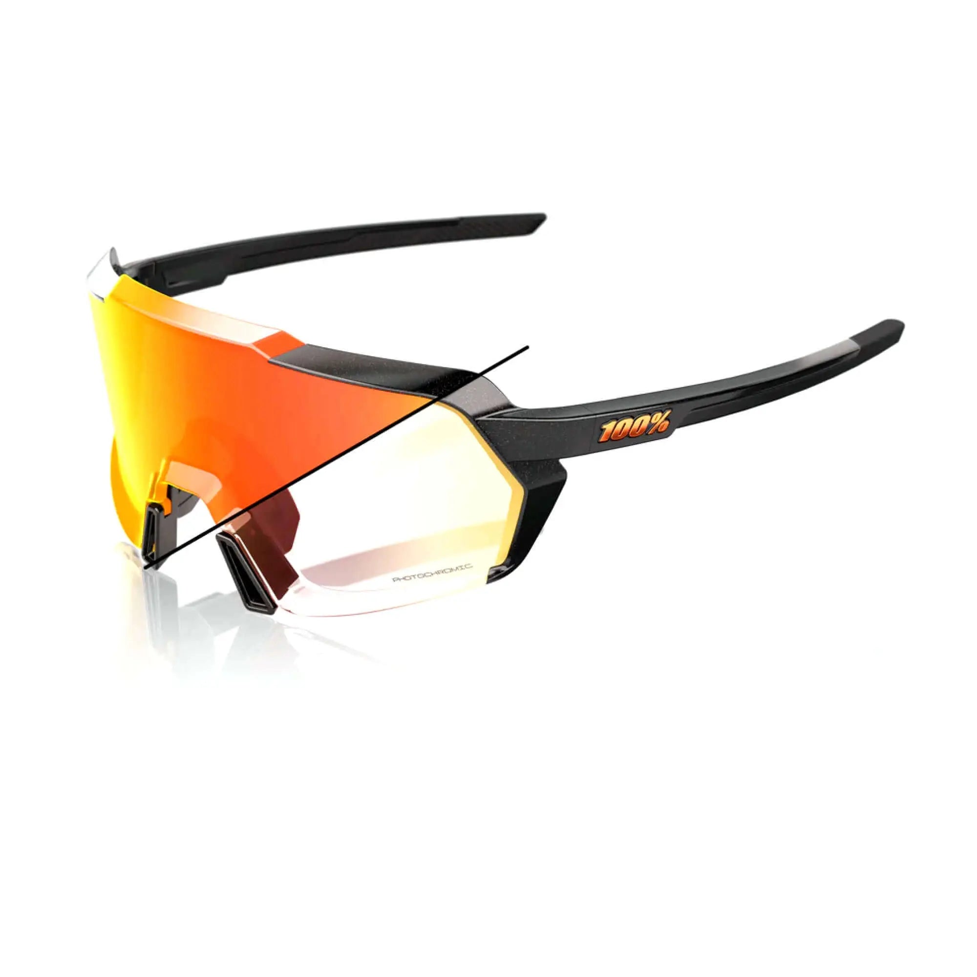 100% Korbin Glasses Gloss Metallic Black/Orange Flash Mirror Photochromic Lens - FREE UK Shipping, FREE 365 Day Returns | Moto Central