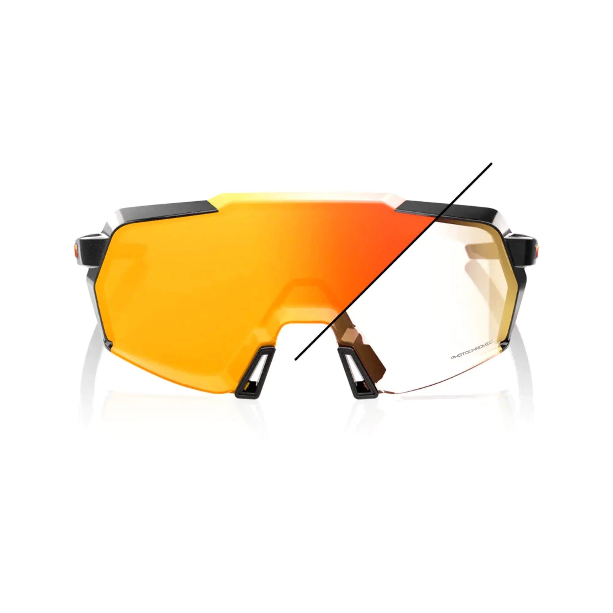 100% Korbin Glasses Gloss Metallic Black/Orange Flash Mirror Photochromic Lens - FREE UK Shipping, FREE 365 Day Returns | Moto Central