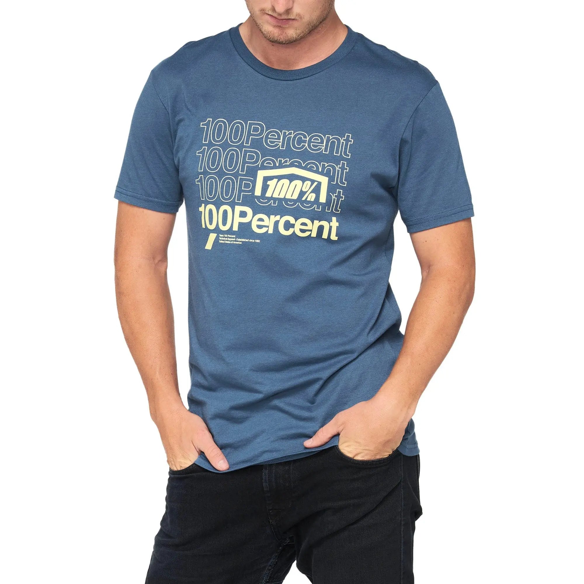 100% Kramer T-Shirt Slate - FREE UK Shipping, FREE 365 Day Returns | Moto Central