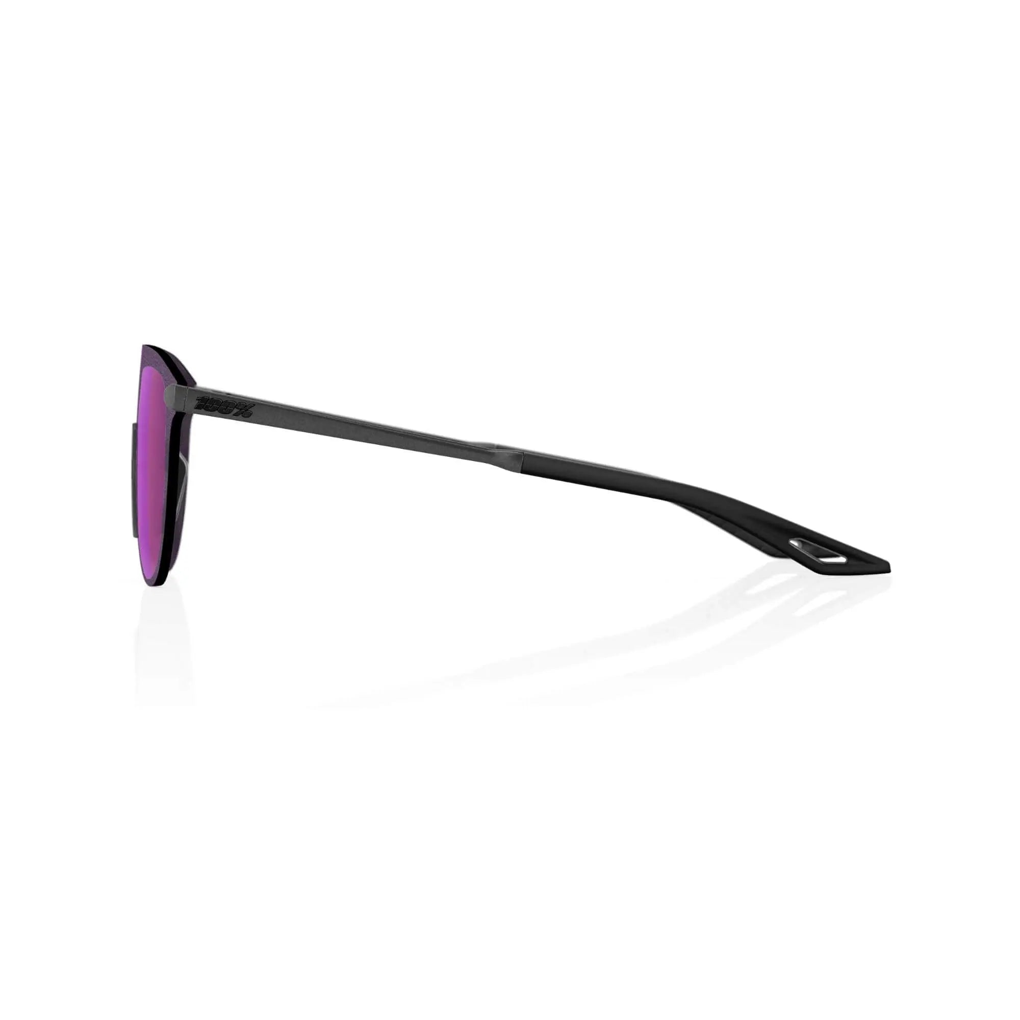 100% Legere Coil Glasses Matt Gunmetal / Purple Multilayer Mirror Lens - FREE UK Shipping, FREE 365 Day Returns | Moto Central