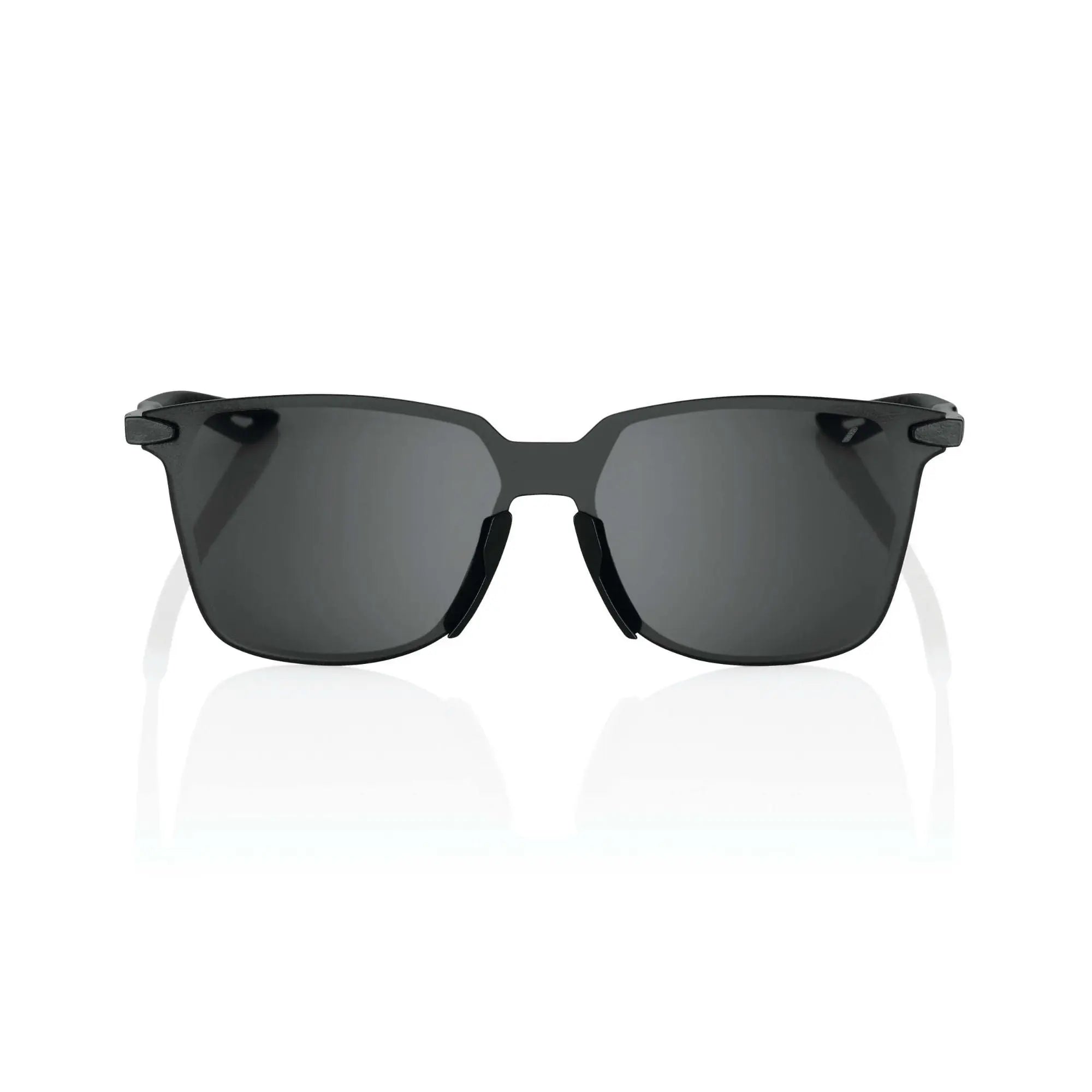 100% Legere Square Glasses Polished Black / Smoke Lens - FREE UK Shipping, FREE 365 Day Returns | Moto Central