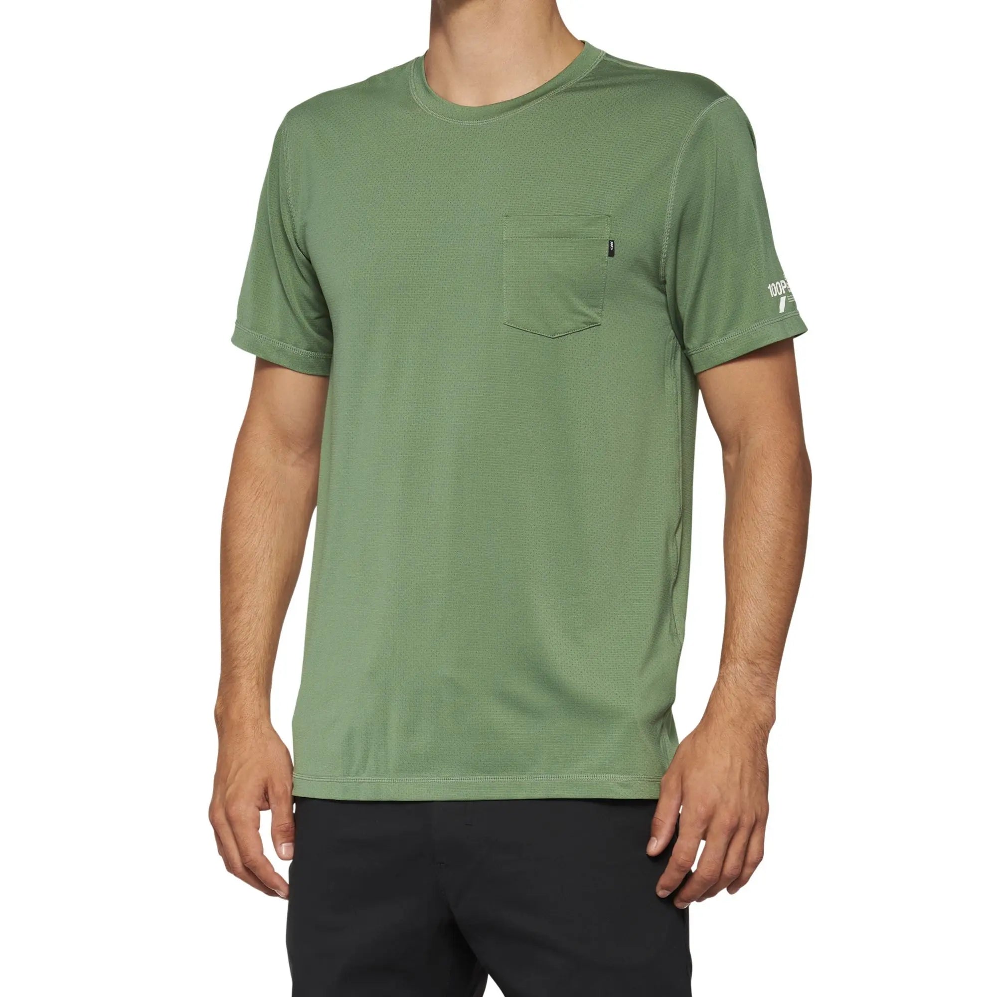 100% Mission Athletic Short Sleeves T-Shirt Olive - FREE UK Shipping, FREE 365 Day Returns | Moto Central