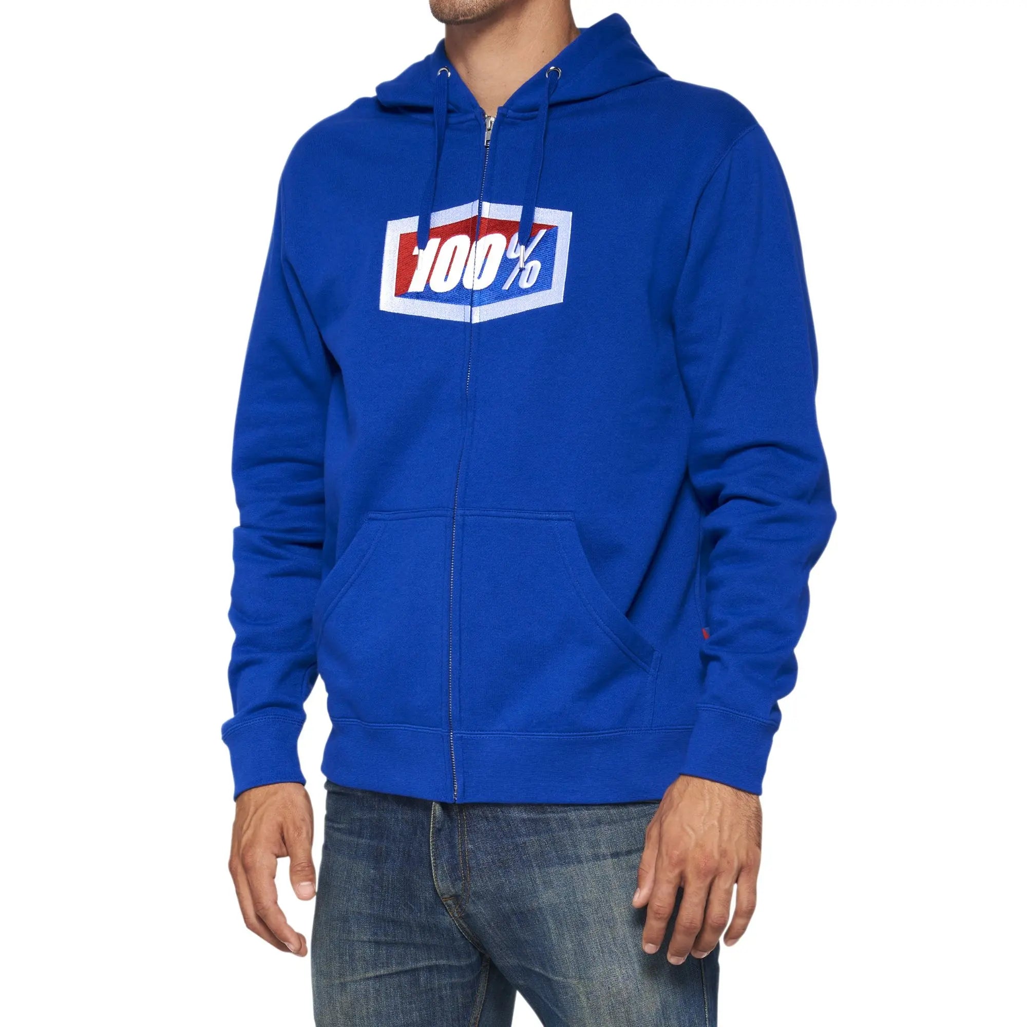 100% Official Zip Hoodie Royal - FREE UK Shipping, FREE 365 Day Returns | Moto Central