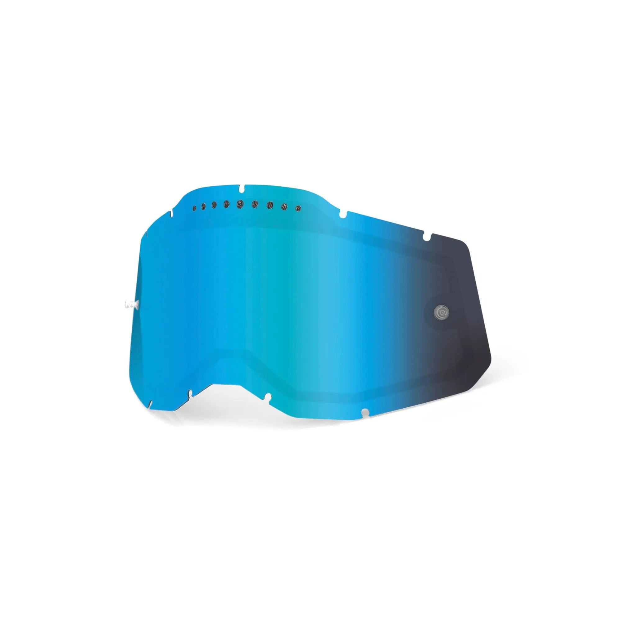 100% Racecraft 2 / Accuri 2 / Strata 2 Dual Pane Vented Lens Blue Mirror - FREE UK Shipping, FREE 365 Day Returns | Moto Central