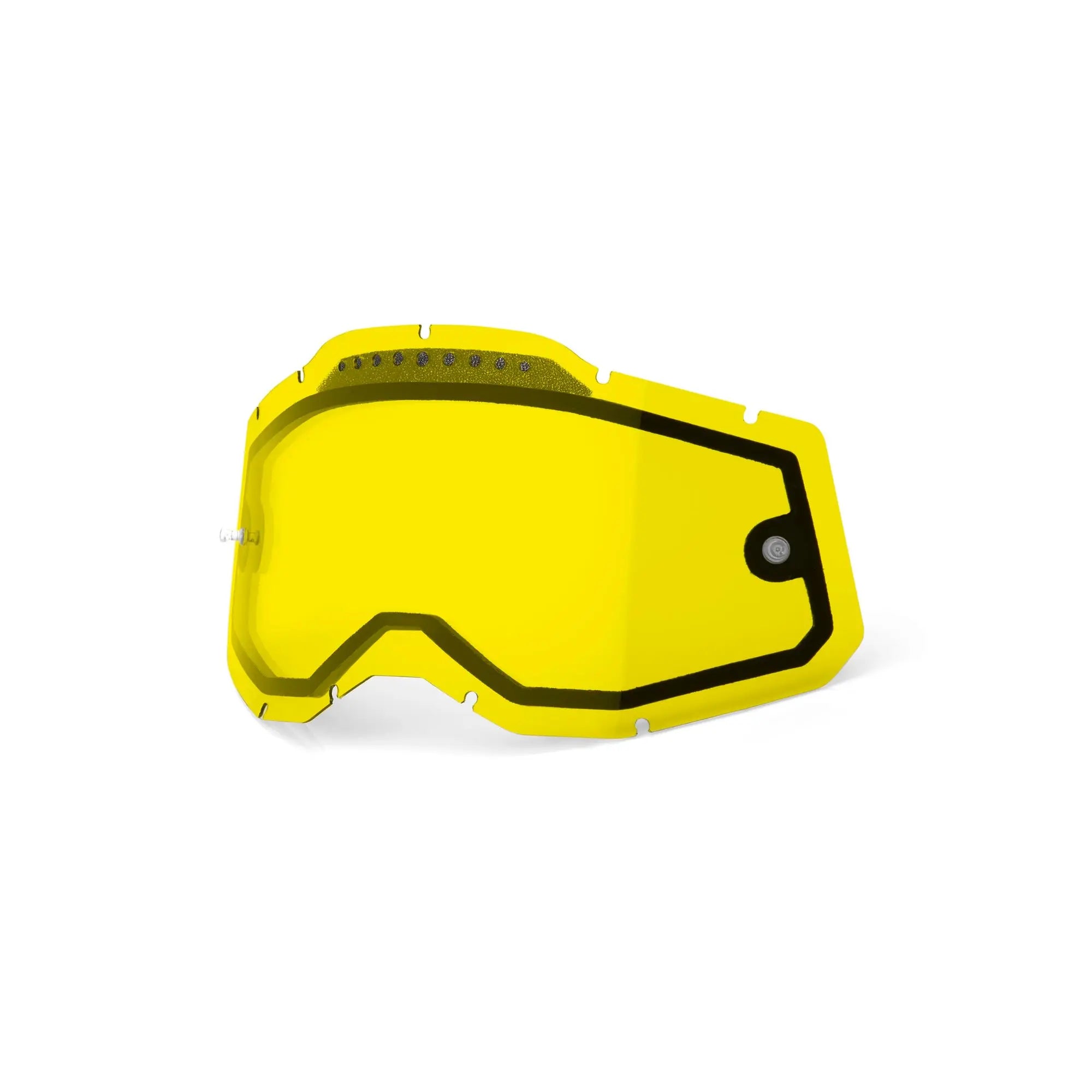 100% Racecraft 2 / Accuri 2 / Strata 2 Dual Pane Vented Lens Yellow - FREE UK Shipping, FREE 365 Day Returns | Moto Central