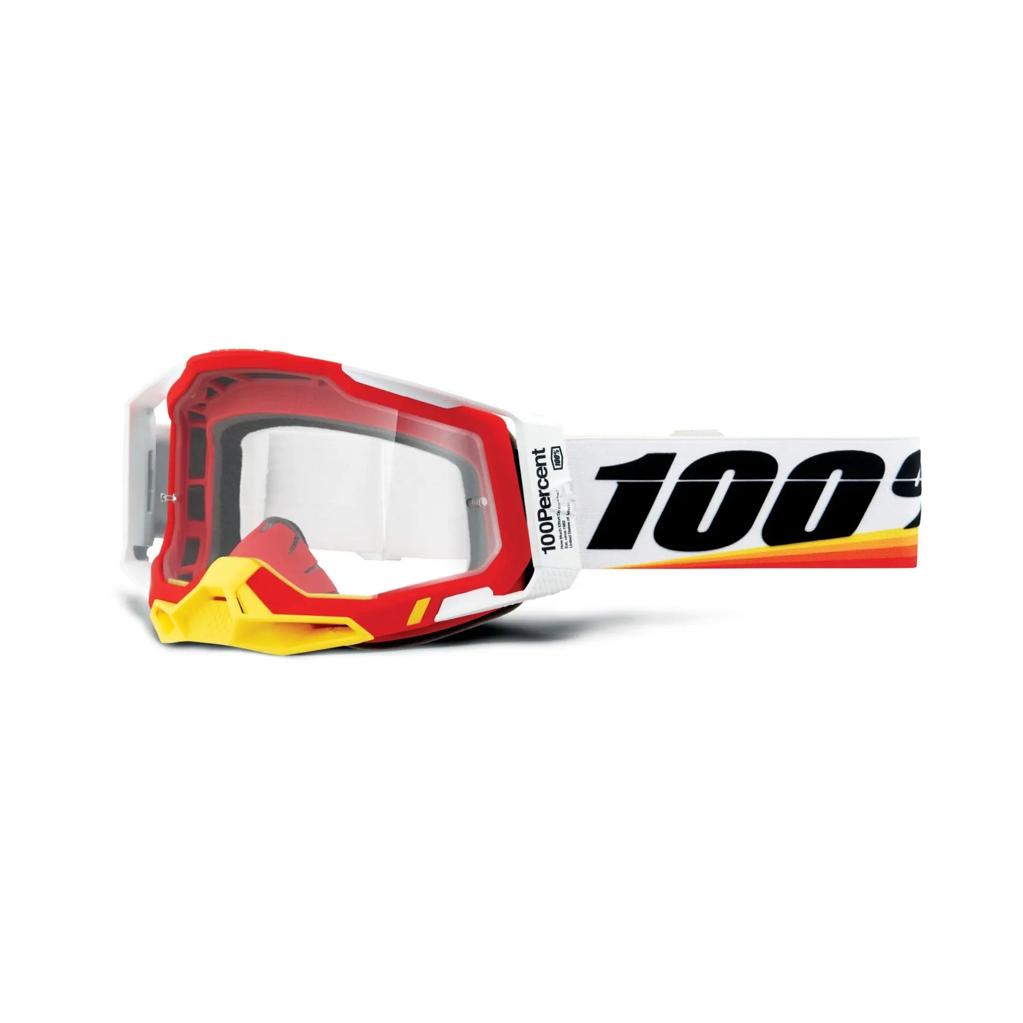 100% Racecraft 2 Goggles Arsham Red / Clear Lens - FREE UK Shipping, FREE 365 Day Returns | Moto Central