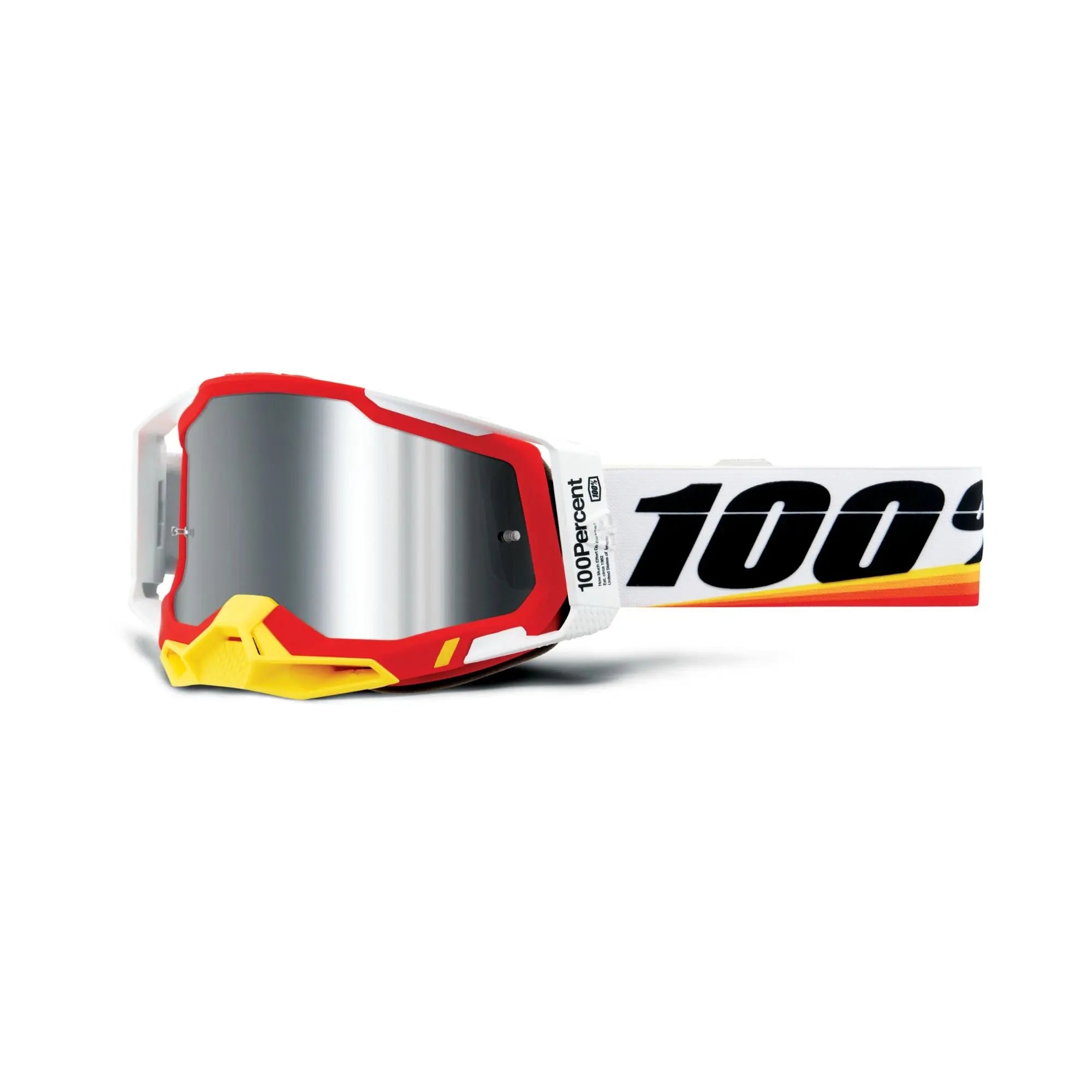 100% Racecraft 2 Goggles Arsham Red/ Mirror Silver Flash Lens - FREE UK Shipping, FREE 365 Day Returns | Moto Central