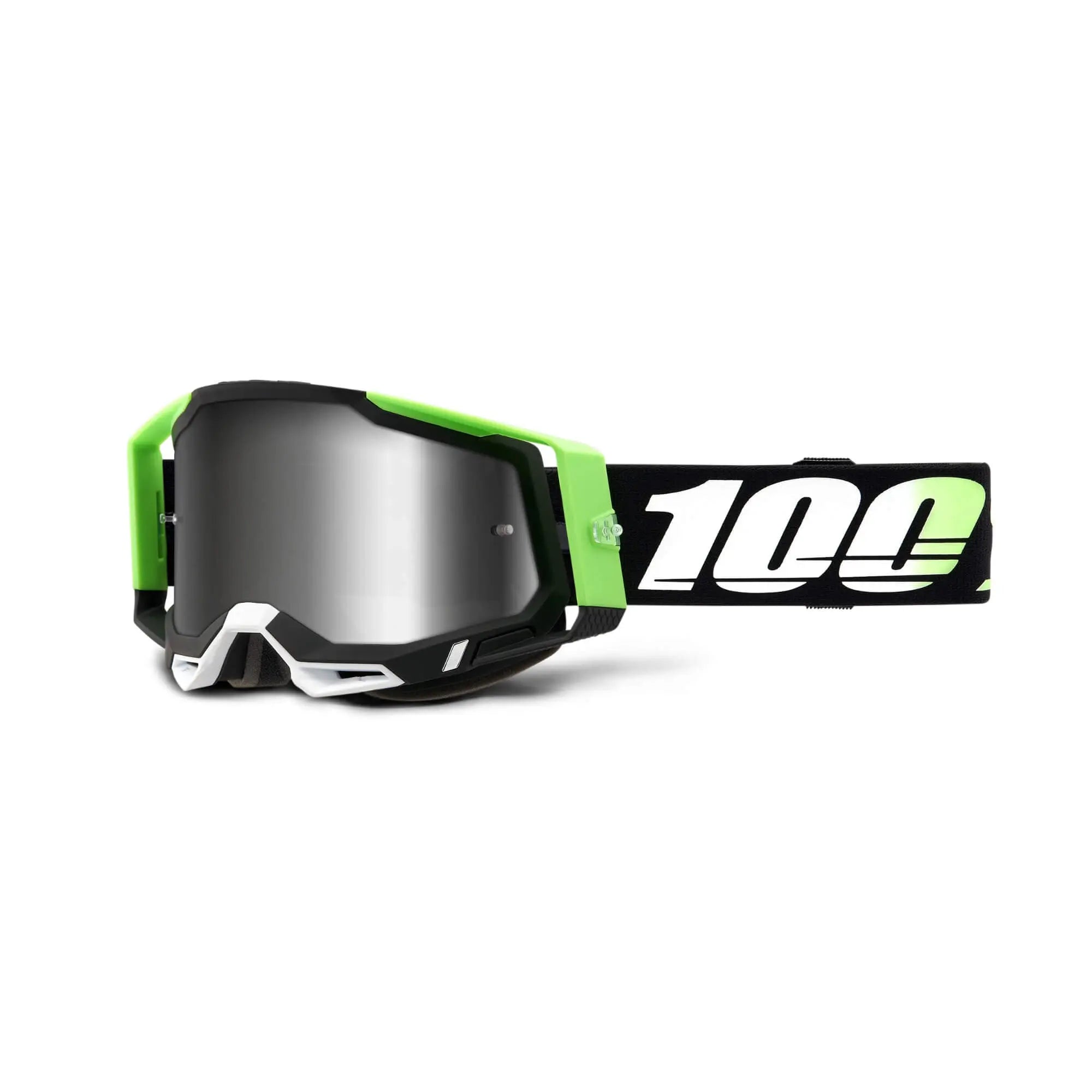 100% Racecraft 2 Goggles Kalkuta / Silver Mirror Lens - FREE UK Shipping, FREE 365 Day Returns | Moto Central