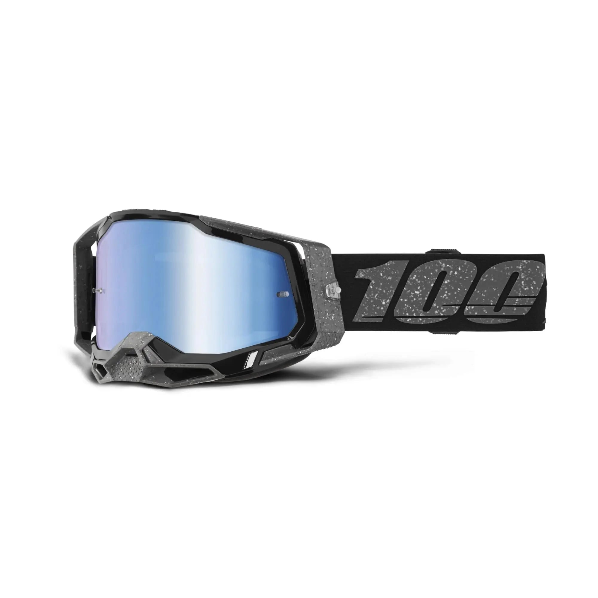 100% Racecraft 2 Goggles Kos / Mirror Blue Lens - FREE UK Shipping, FREE 365 Day Returns | Moto Central