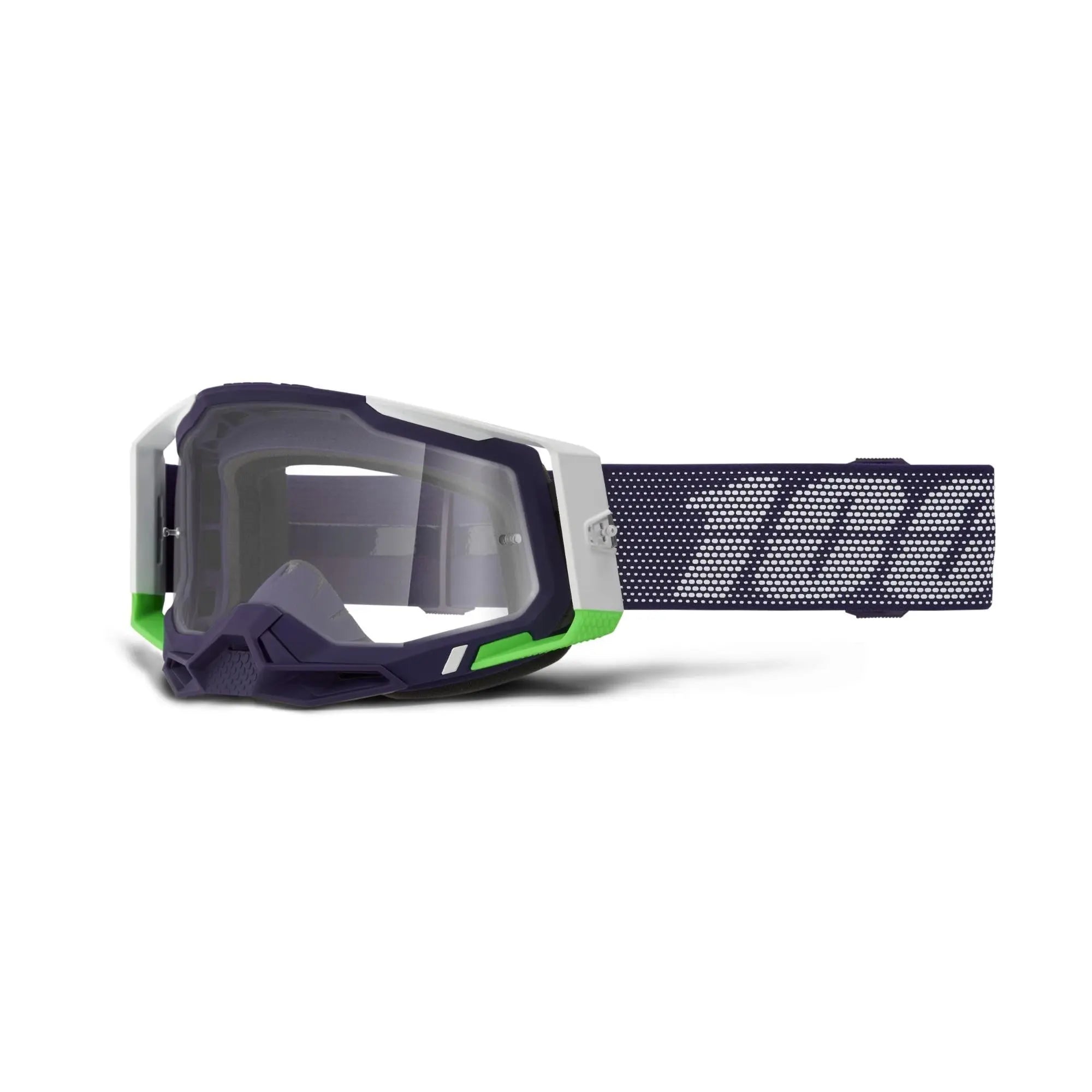 100% Racecraft 2 Goggles Krakov / Clear Lens - FREE UK Shipping, FREE 365 Day Returns | Moto Central