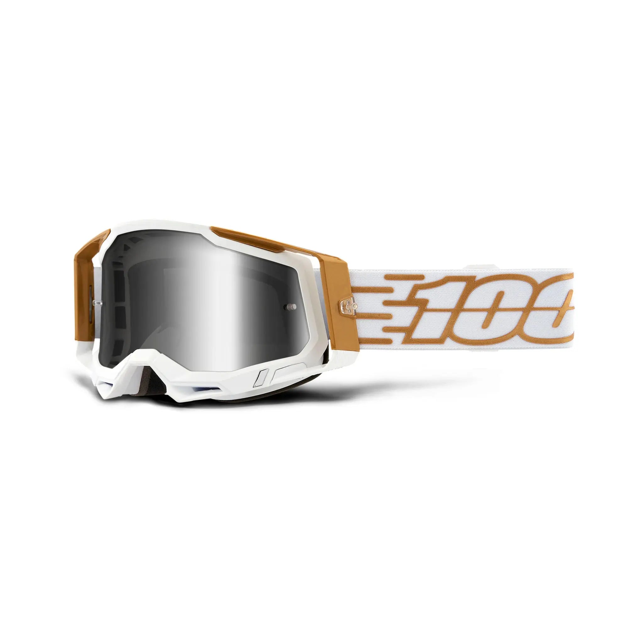 100% Racecraft 2 Goggles Mayfair / Silver Mirror Lens - FREE UK Shipping, FREE 365 Day Returns | Moto Central