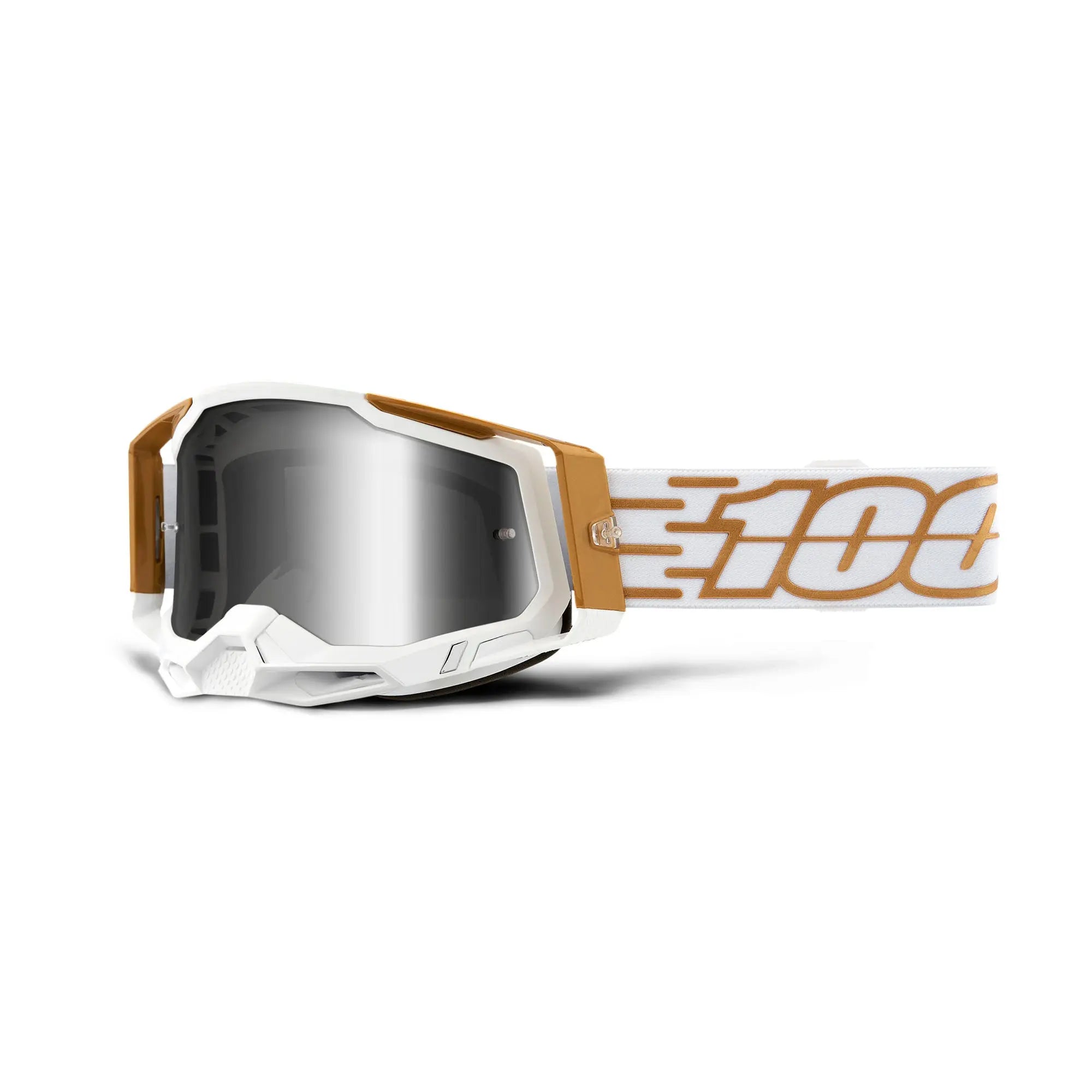 100% Racecraft 2 Goggles Mayfair / Silver Mirror Lens - FREE UK Shipping, FREE 365 Day Returns | Moto Central