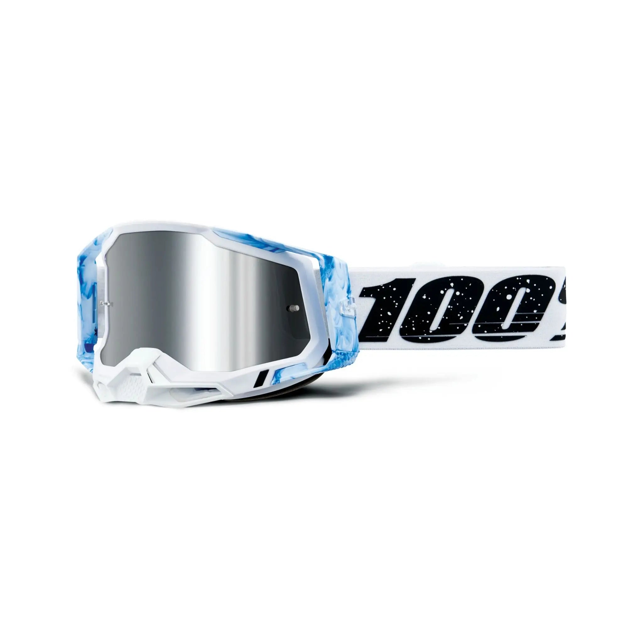 100% Racecraft 2 Goggles Mixos / Mirror Silver Flash Lens - FREE UK Shipping, FREE 365 Day Returns | Moto Central