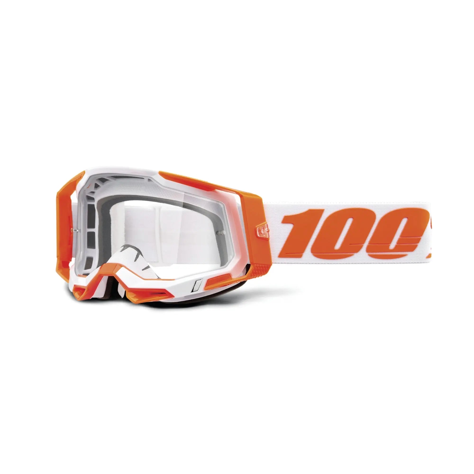 100% Racecraft 2 Goggles Orange / Clear Lens - FREE UK Shipping, FREE 365 Day Returns | Moto Central