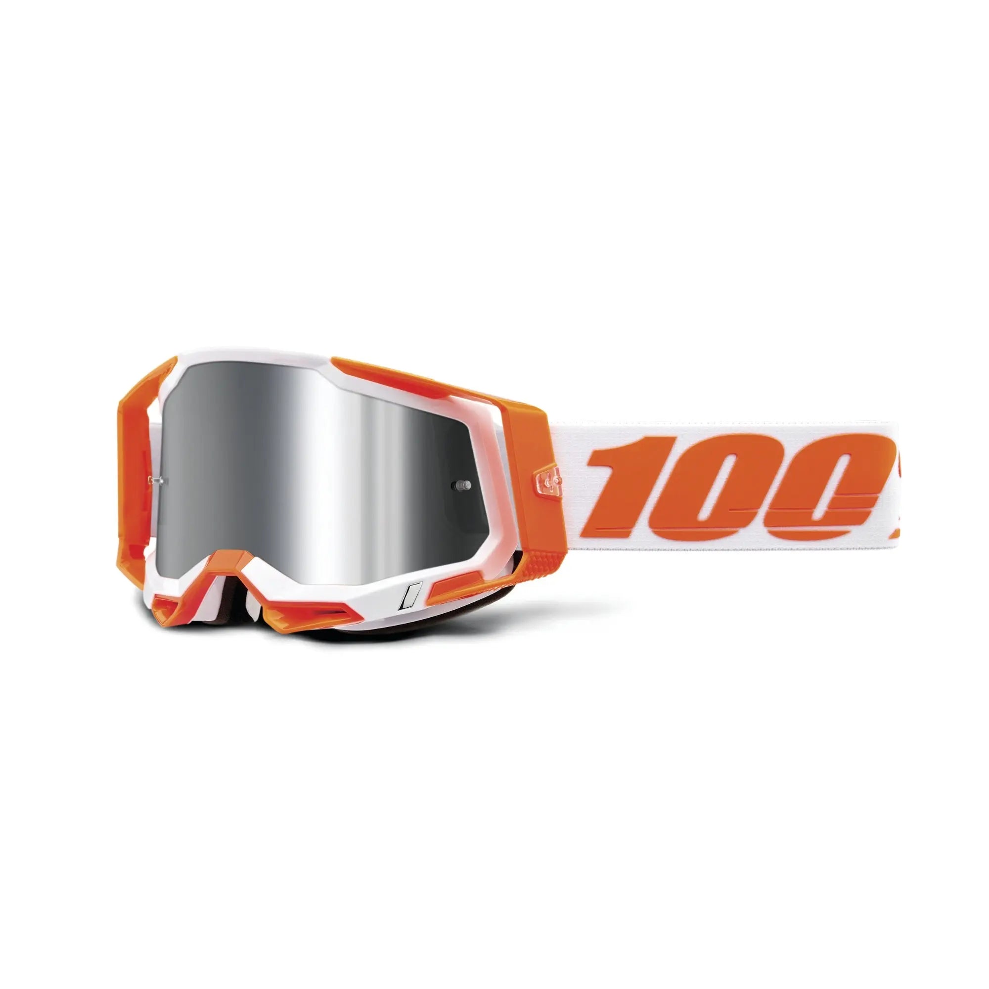 100% Racecraft 2 Goggles Orange / Mirror Silver Flash Lens - FREE UK Shipping, FREE 365 Day Returns | Moto Central