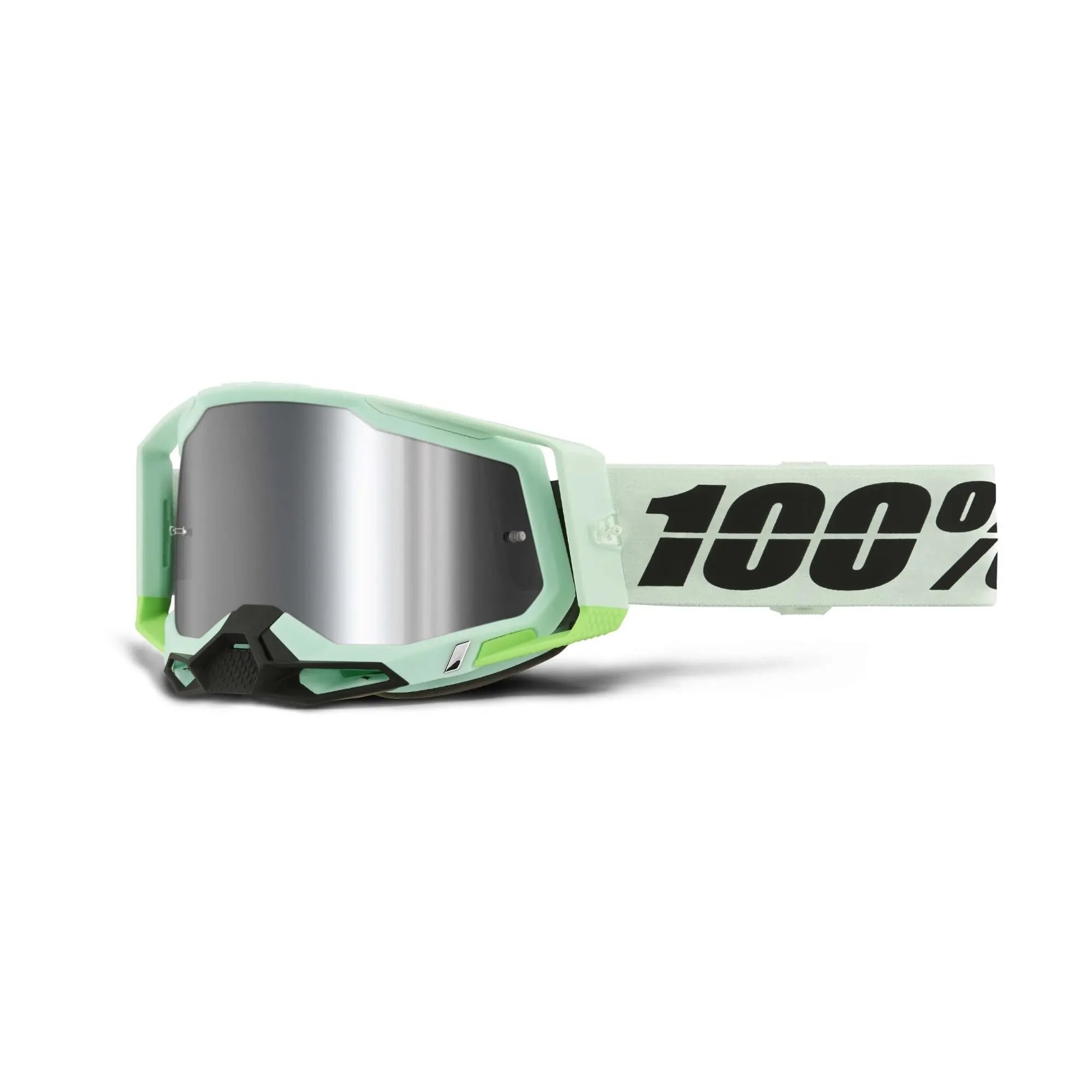 100% Racecraft 2 Goggles Palomar / Mirror Silver Flash Lens - FREE UK Shipping, FREE 365 Day Returns | Moto Central