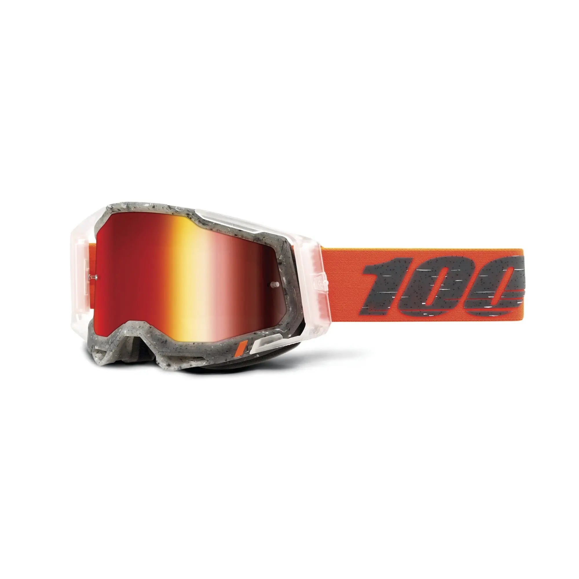 100% Racecraft 2 Goggles Schrute / Mirror Red Lens - FREE UK Shipping, FREE 365 Day Returns | Moto Central