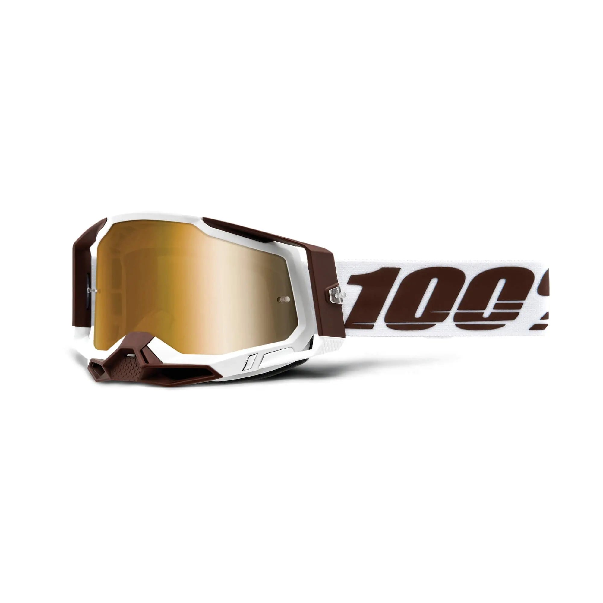 100% Racecraft 2 Goggles Snowbird / True Gold Lens - FREE UK Shipping, FREE 365 Day Returns | Moto Central