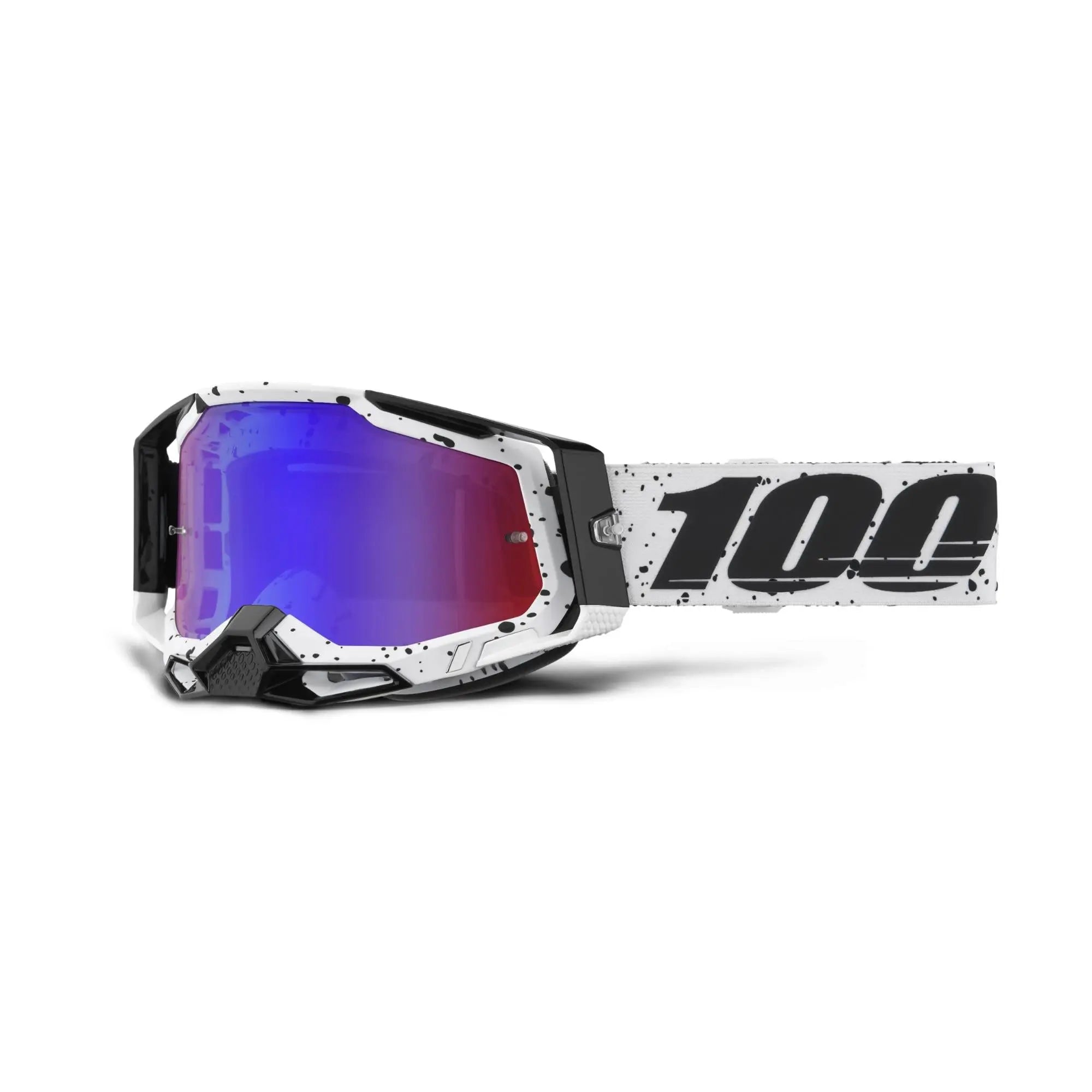 100% Racecraft 2 Goggles Trinity / Mirror Red/Blue Lens - FREE UK Shipping, FREE 365 Day Returns | Moto Central