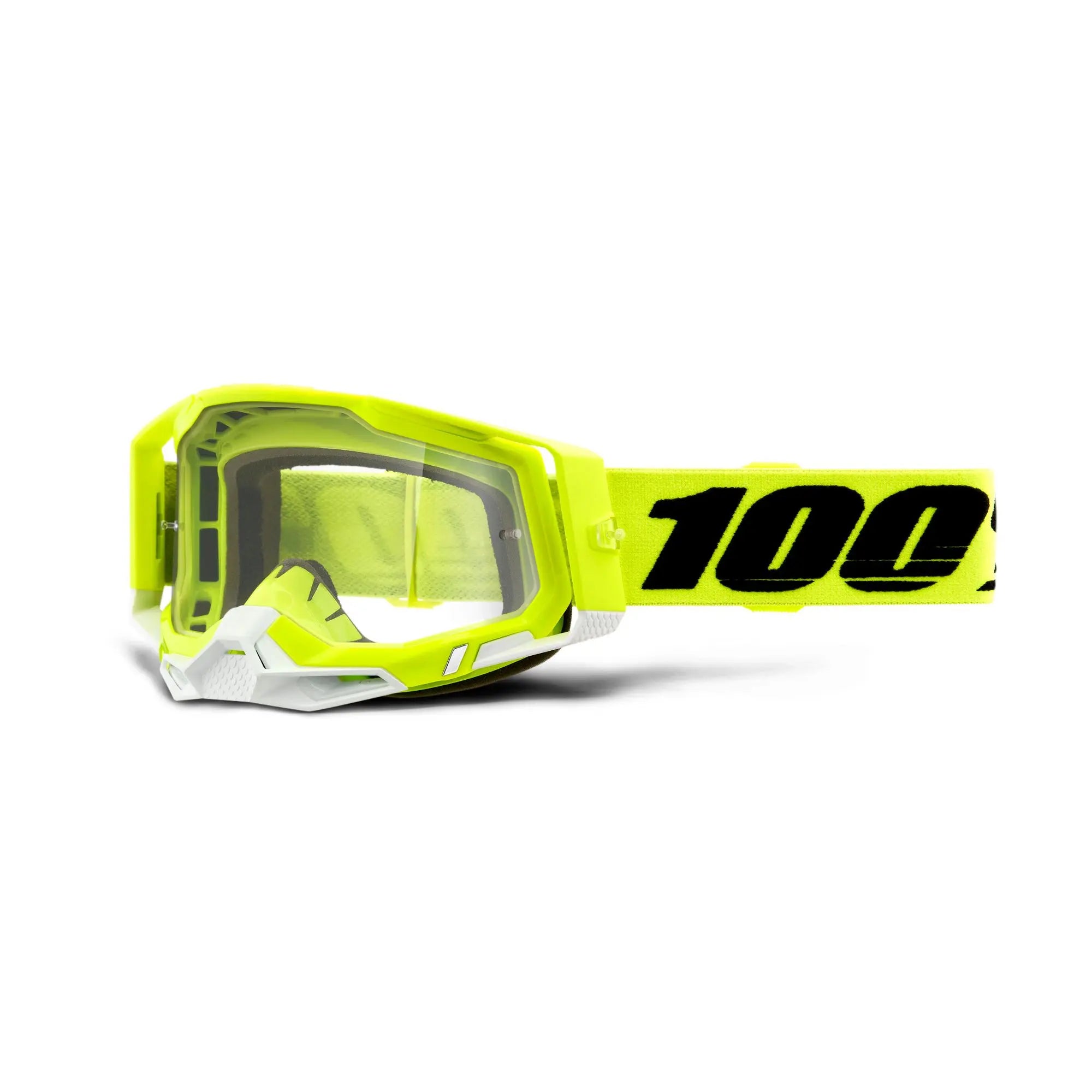 100% Racecraft 2 Goggles Yellow / Clear Lens - FREE UK Shipping, FREE 365 Day Returns | Moto Central