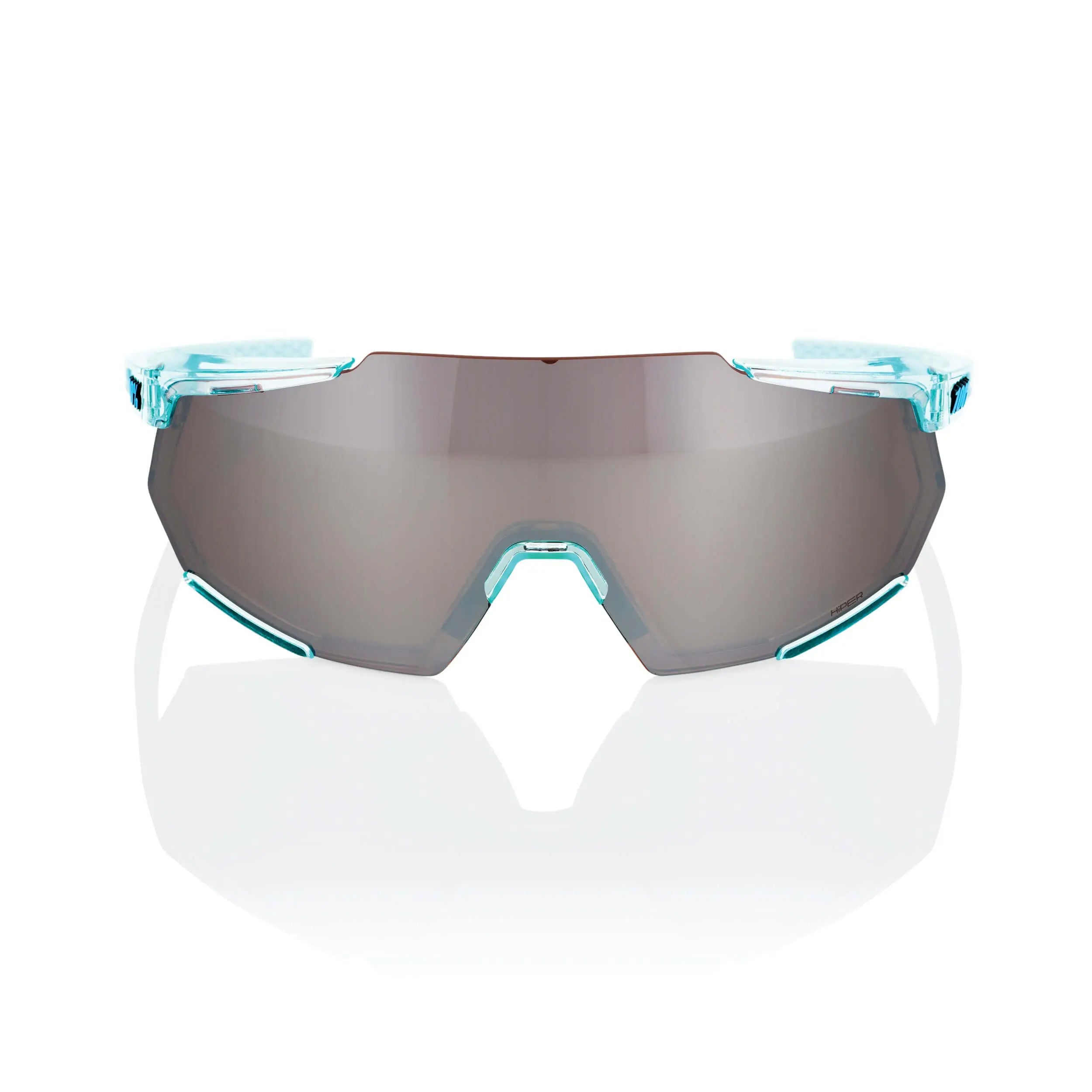 100% Racetrap 3.0 Glasses Polished Translucent Mint / HiPER Silver Mirror - FREE UK Shipping, FREE 365 Day Returns | Moto Central