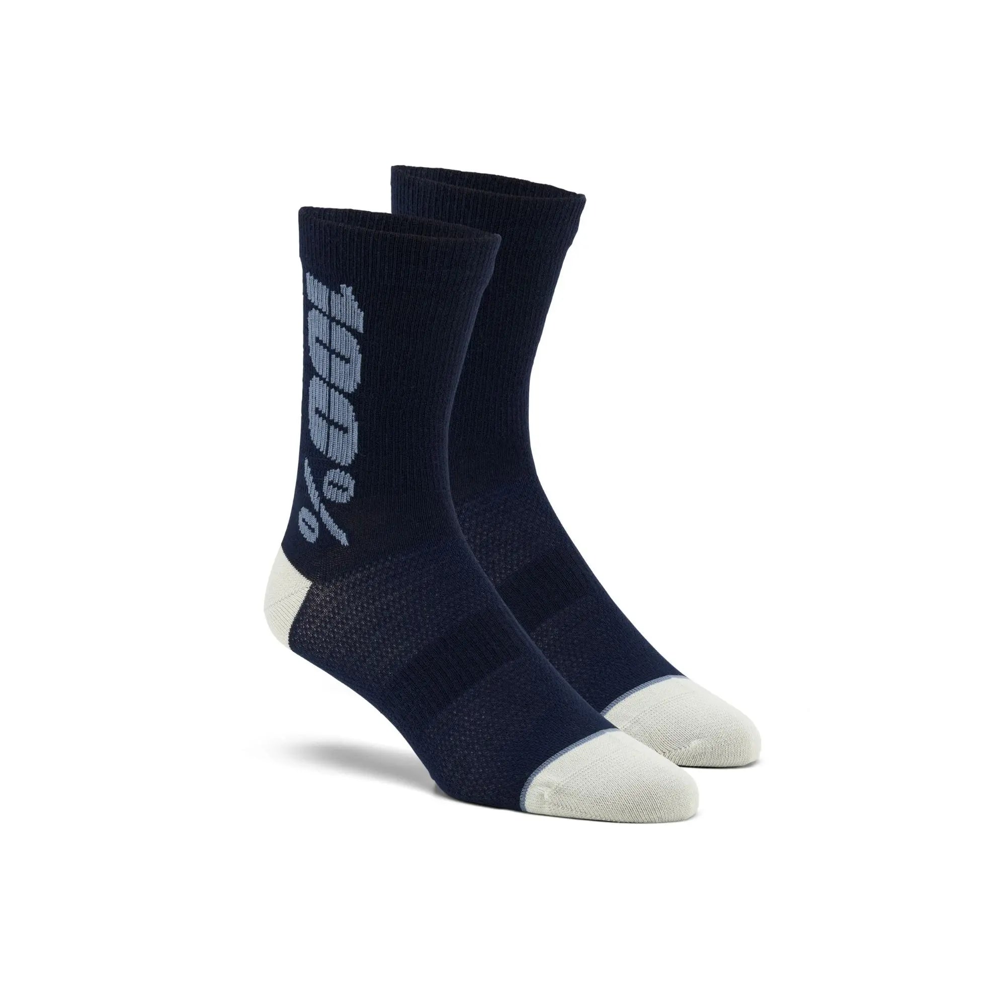 100% Rhythm Merino Wool Performance Socks Navy / Slate - FREE UK Shipping, FREE 365 Day Returns | Moto Central