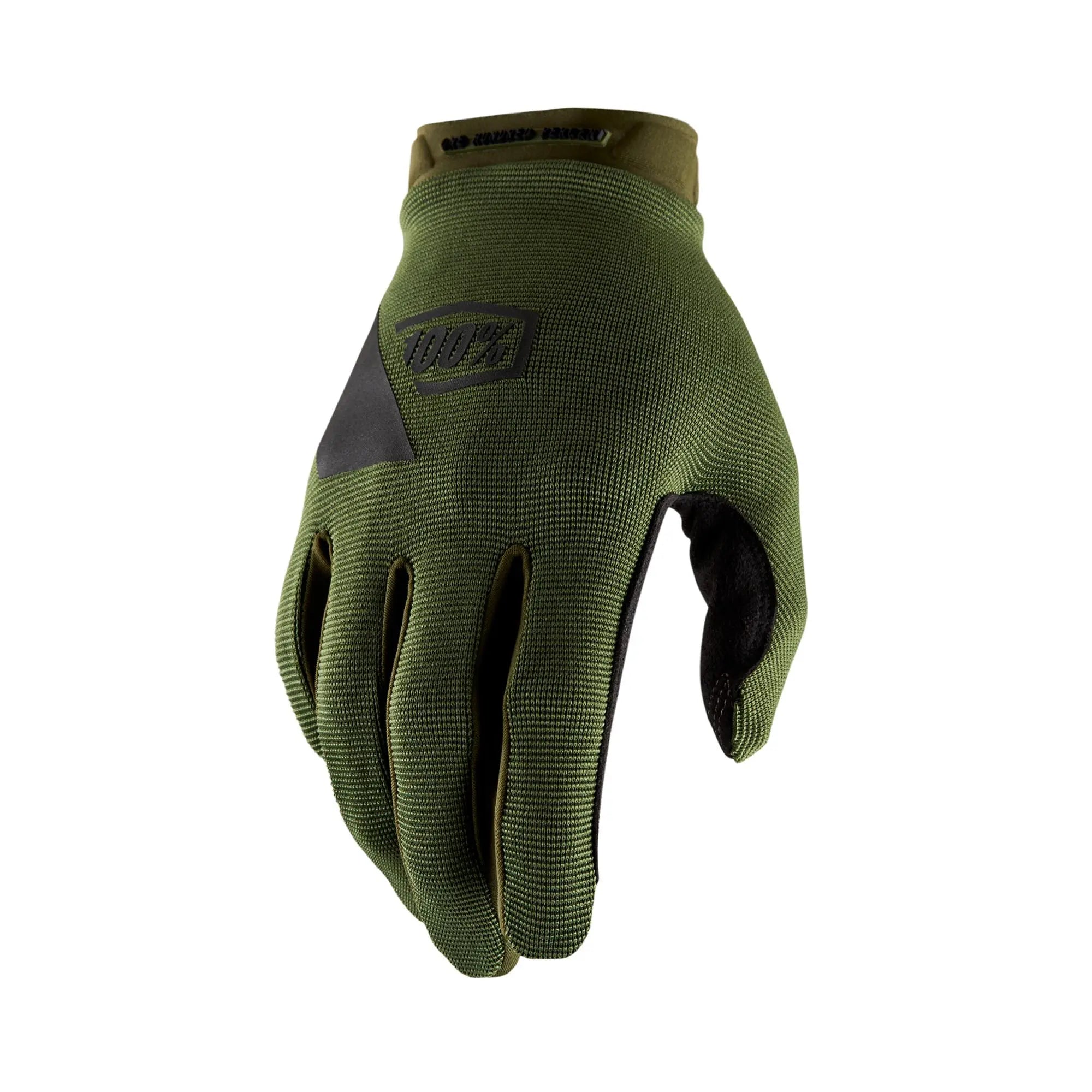 100% Ridecamp Gloves Army Green / Black - FREE UK Shipping, FREE 365 Day Returns | Moto Central