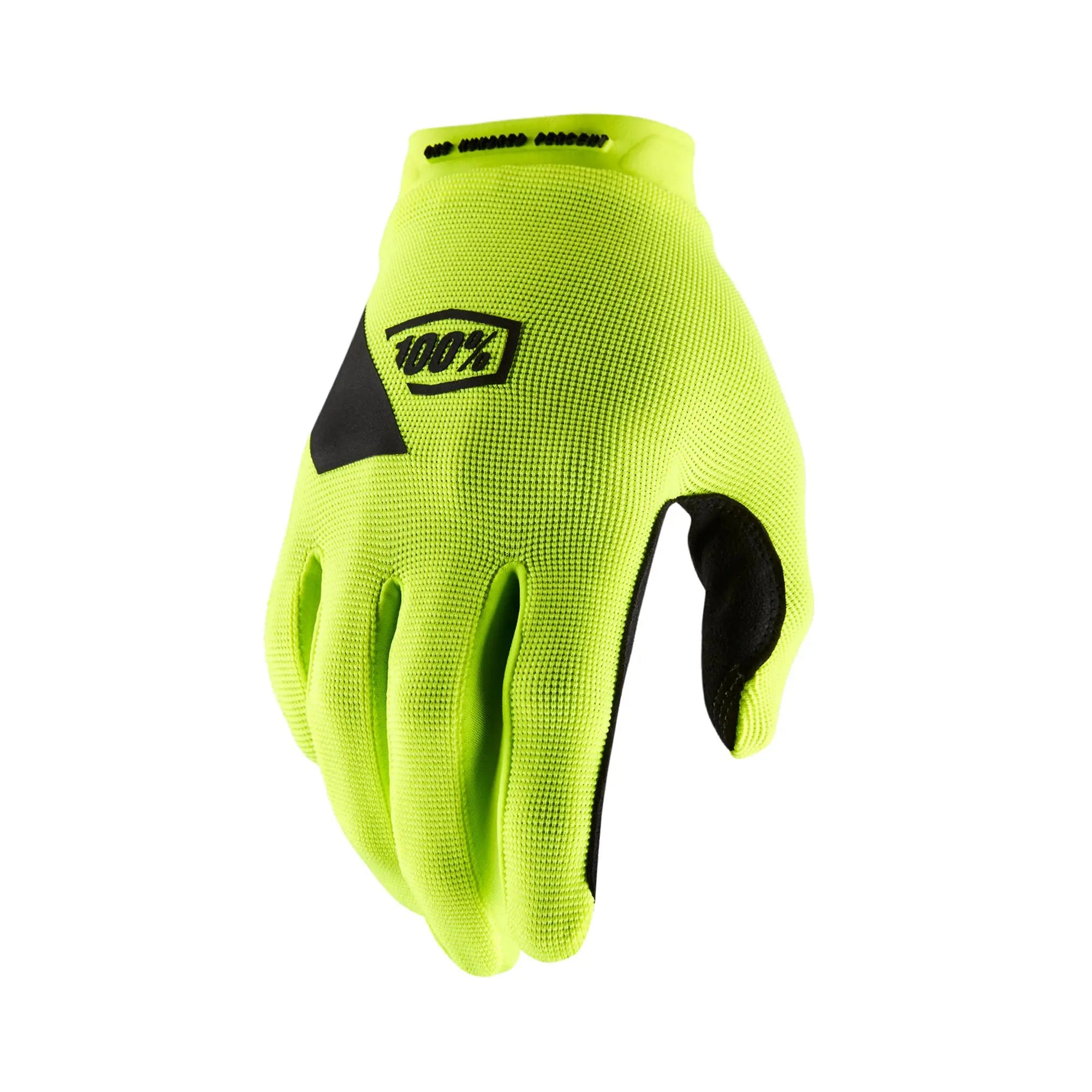 100% Ridecamp Gloves Fluo Yellow - FREE UK Shipping, FREE 365 Day Returns | Moto Central