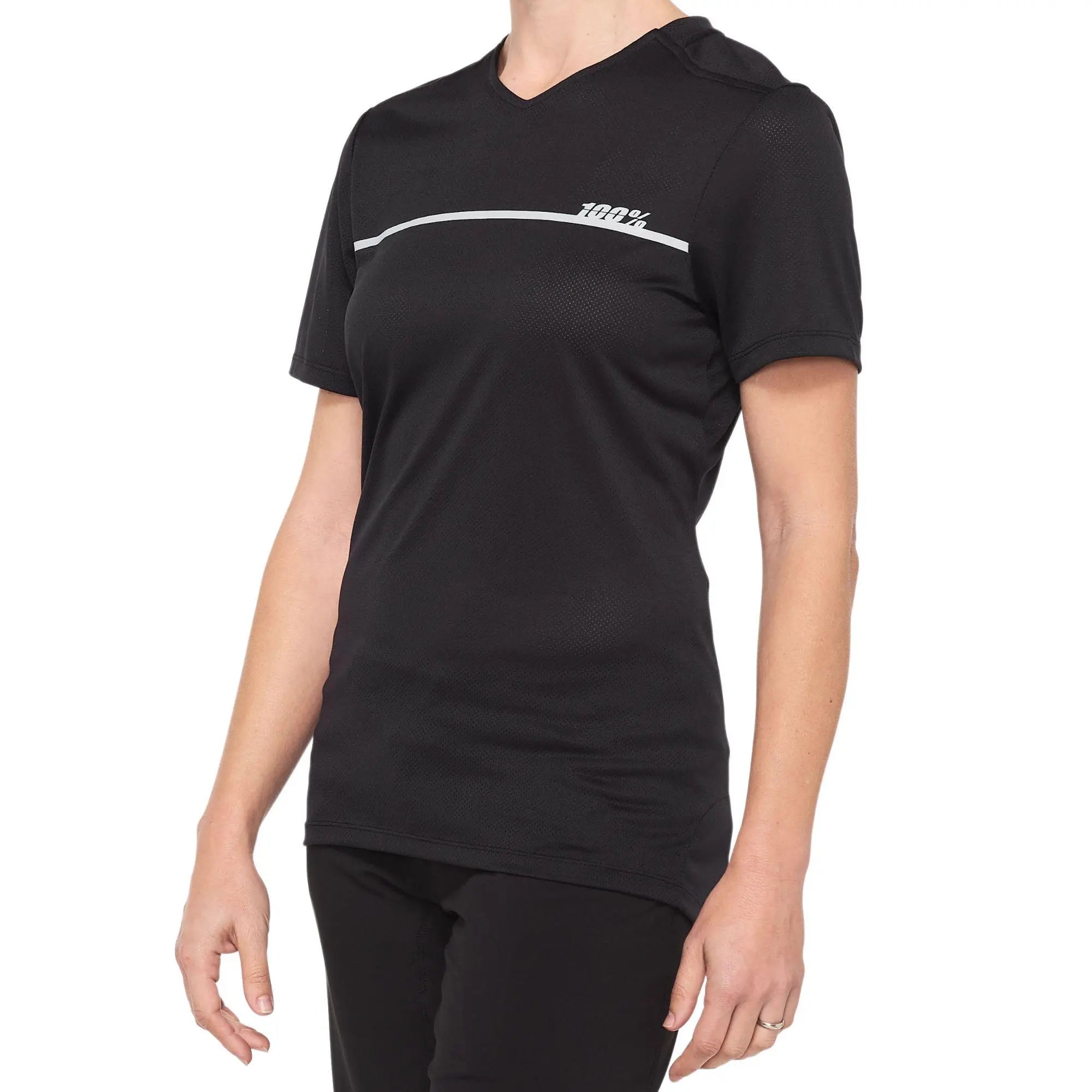 100% Ridecamp Ladies Jersey Black / Grey L Black / Grey - FREE UK Shipping, FREE 365 Day Returns | Moto Central