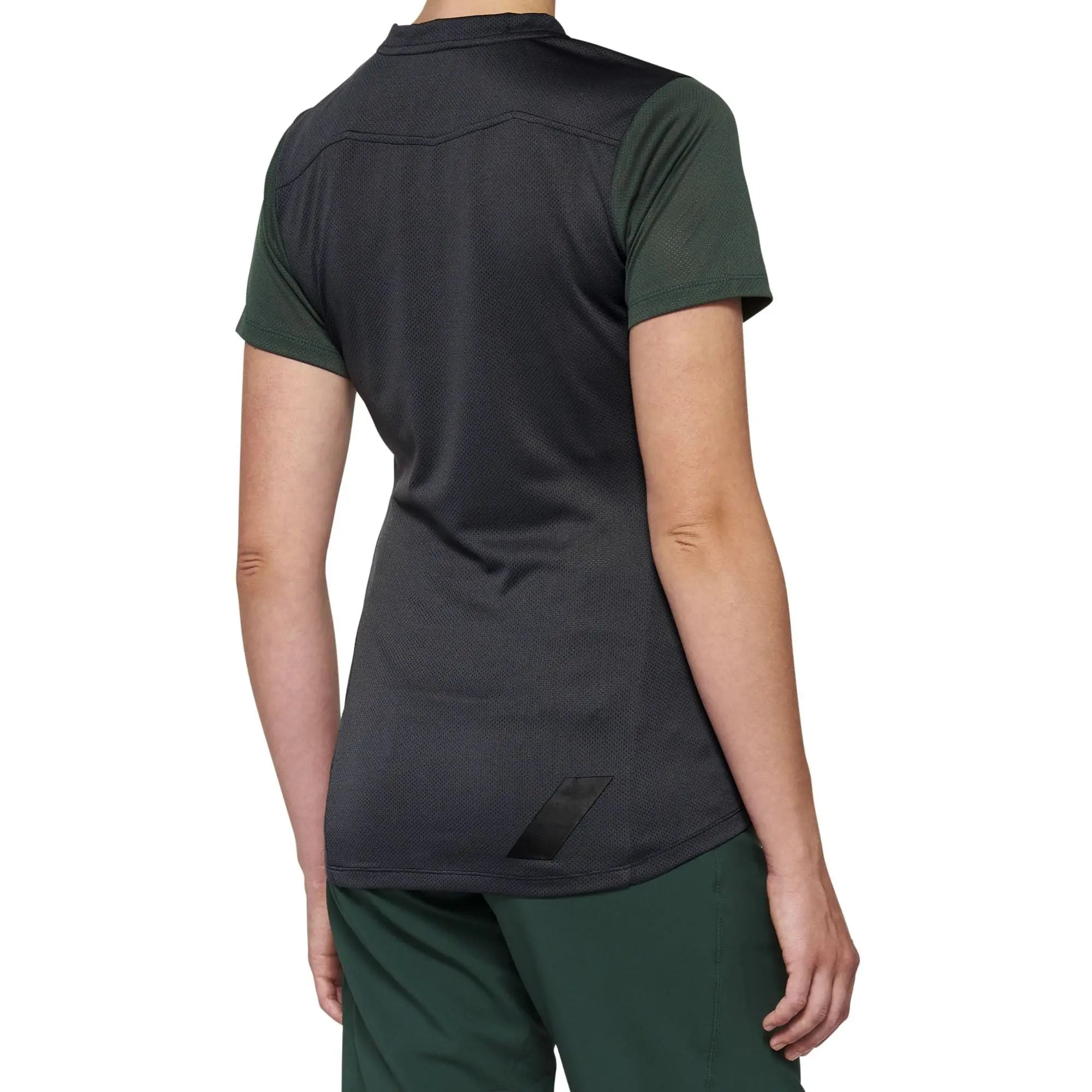 100% Ridecamp Ladies Jersey Charcoal / Forest Green - FREE UK Shipping, FREE 365 Day Returns | Moto Central