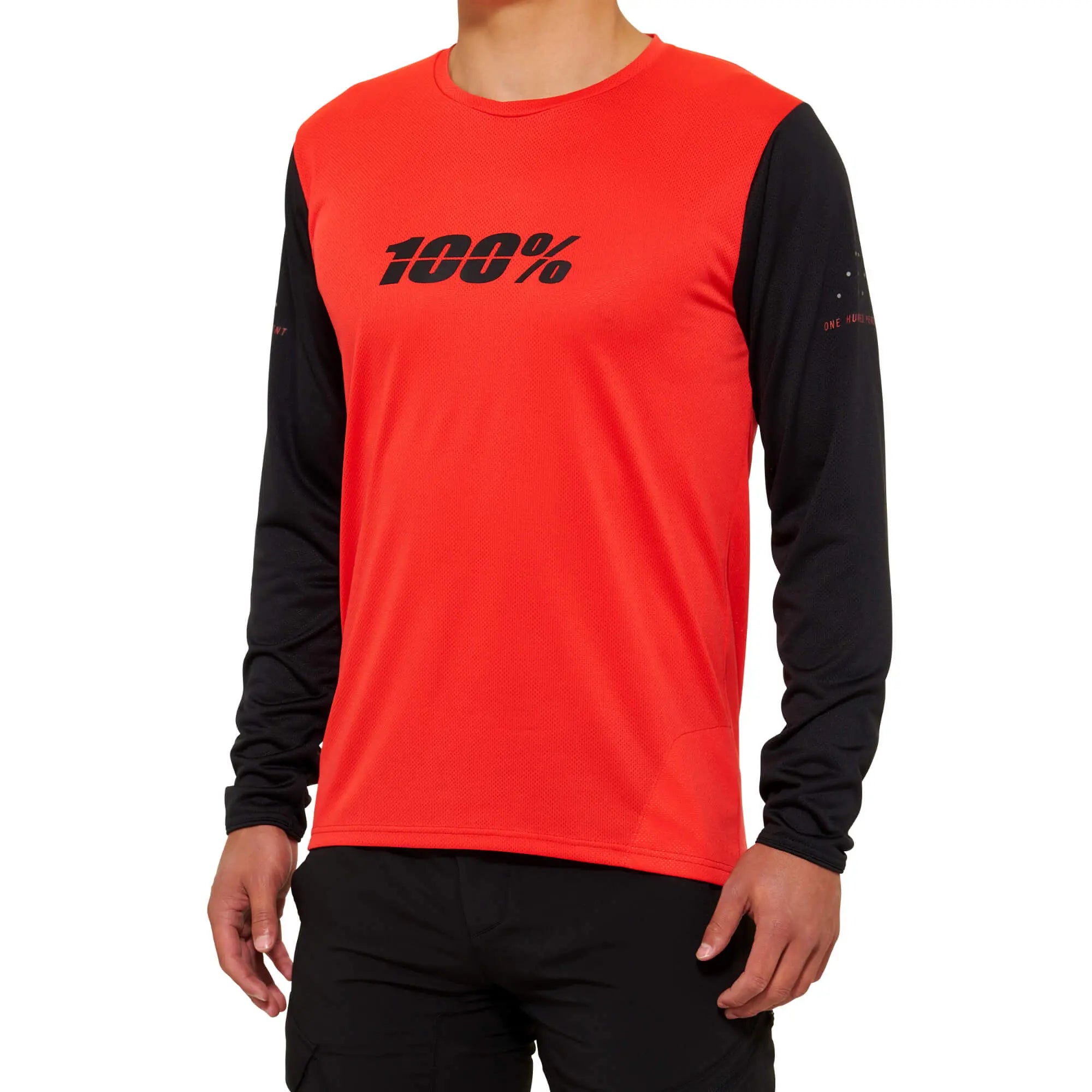 100% Ridecamp Long Sleeves Jersey Red / Black - FREE UK Shipping, FREE 365 Day Returns | Moto Central