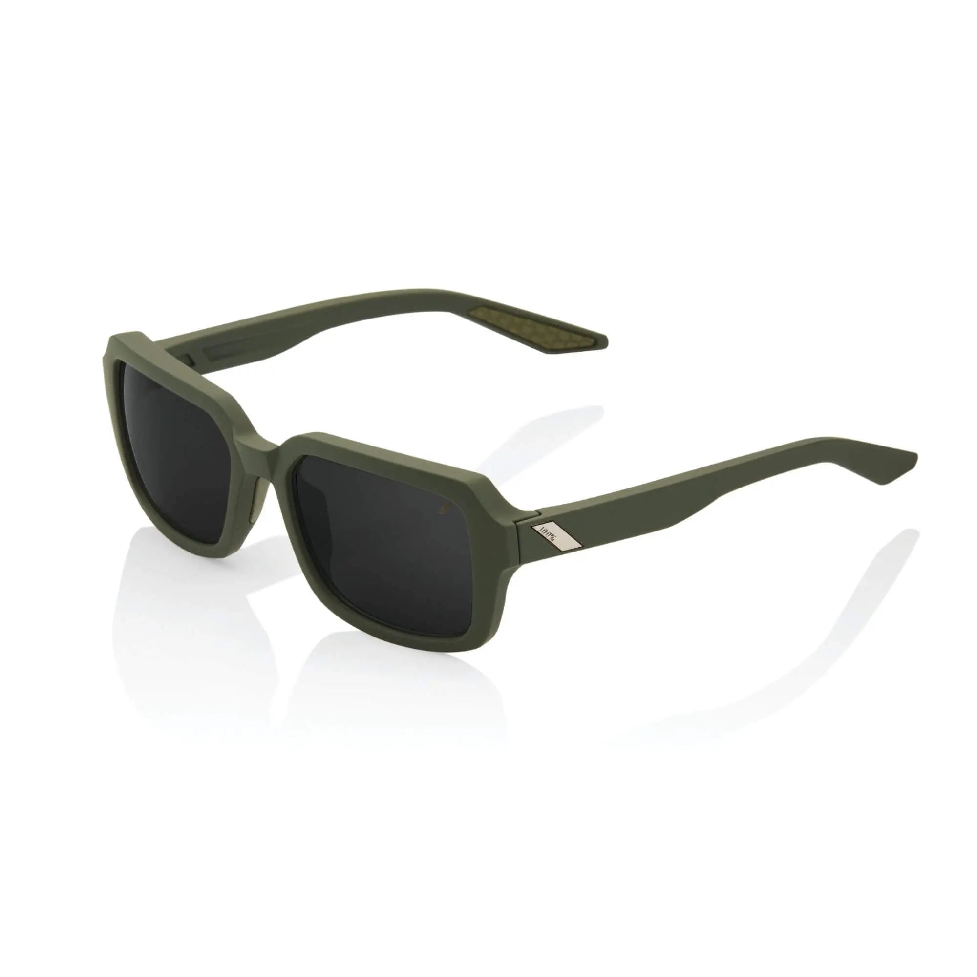 100% Rideley Glasses Soft Tact Army Green / Black Mirror Lens - FREE UK Shipping, FREE 365 Day Returns | Moto Central