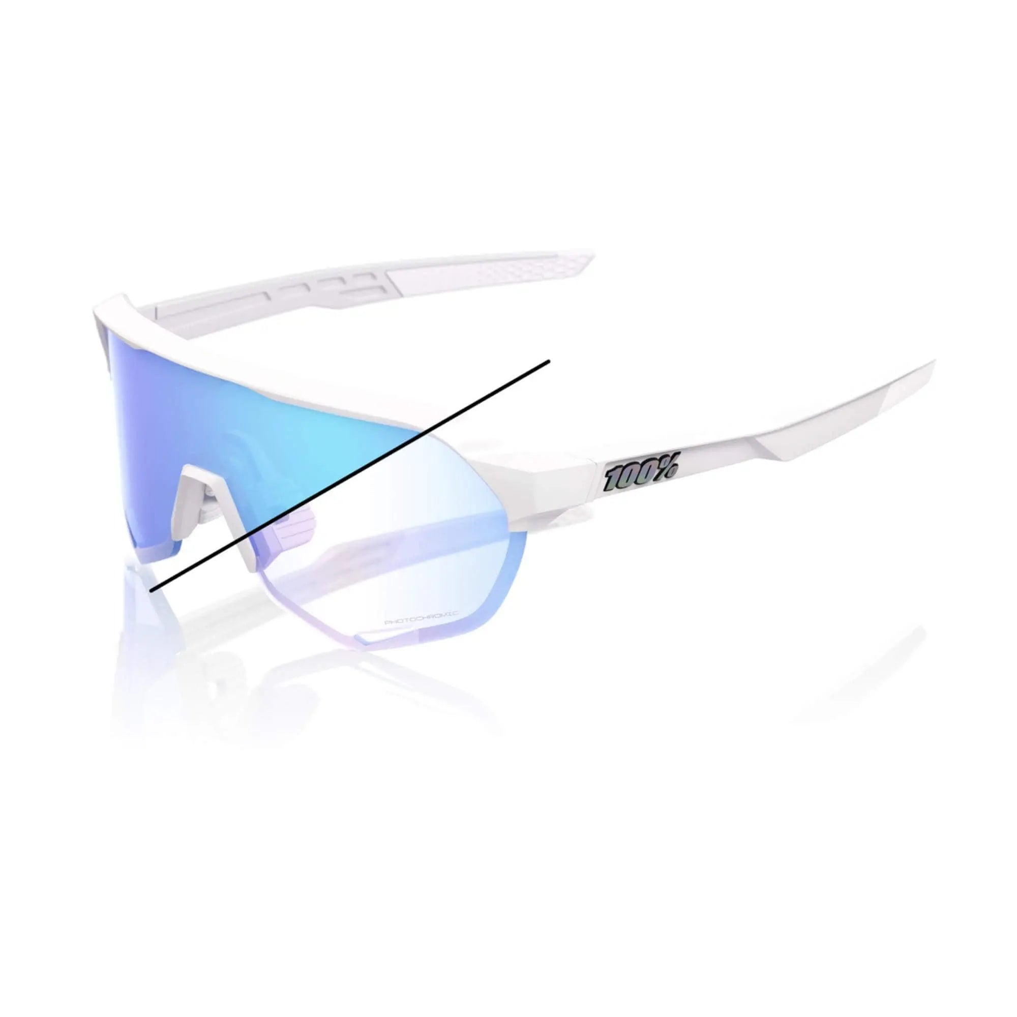 100% S2 Bastille LE Glasses Pearl White Glitter/Blue Mirror Photochromic Lens - FREE UK Shipping, FREE 365 Day Returns | Moto Central