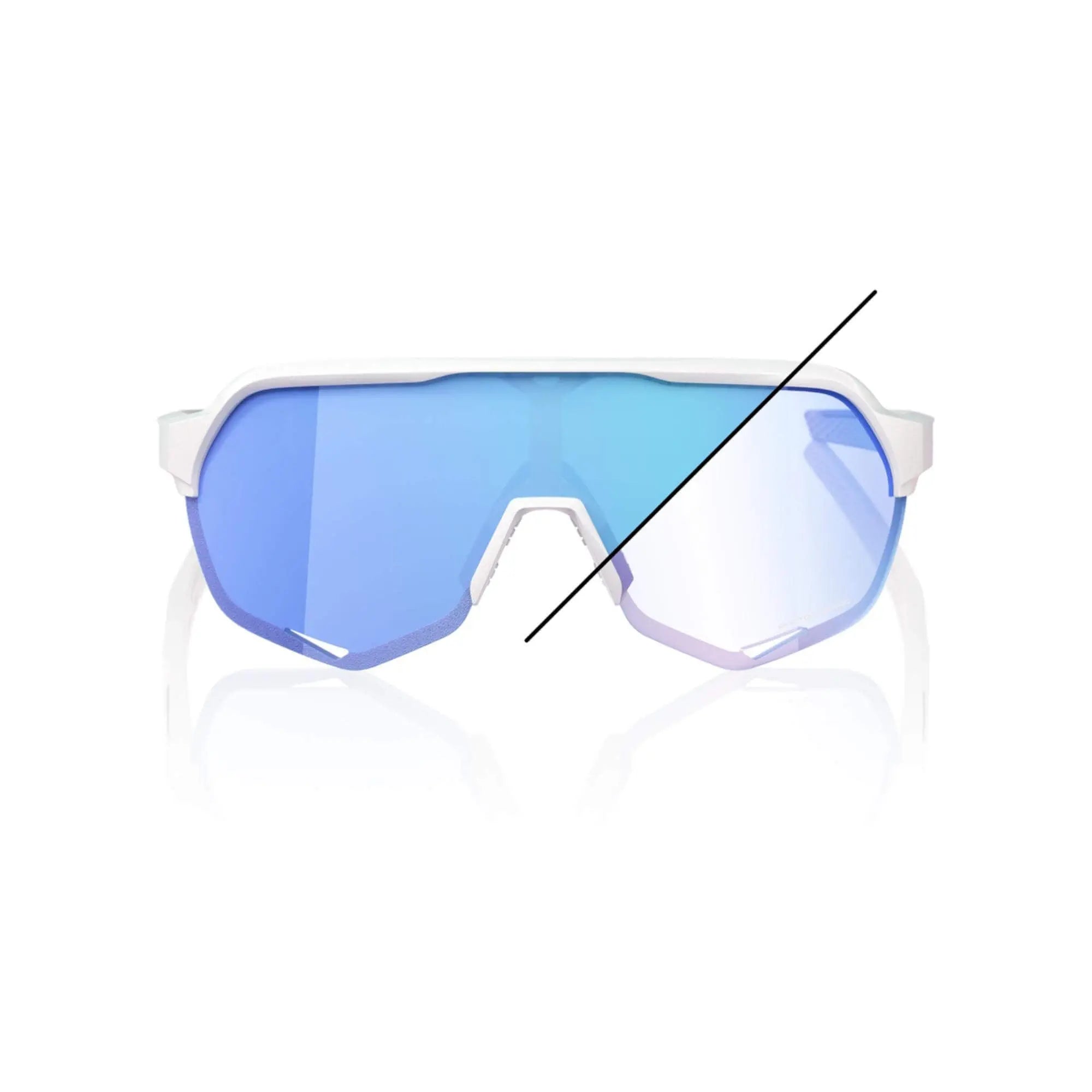 100% S2 Bastille LE Glasses Pearl White Glitter/Blue Mirror Photochromic Lens - FREE UK Shipping, FREE 365 Day Returns | Moto Central