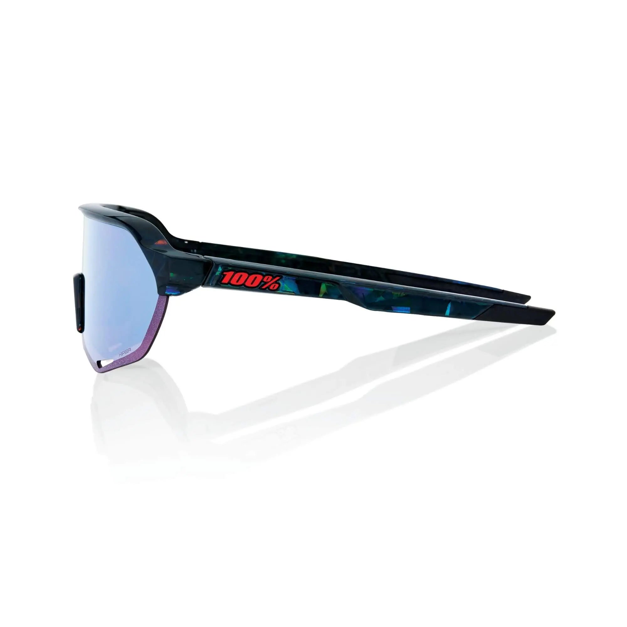 100% S2 Glasses Black Holographic / HiPER Blue Multilayer Mirror Lens - FREE UK Shipping, FREE 365 Day Returns | Moto Central