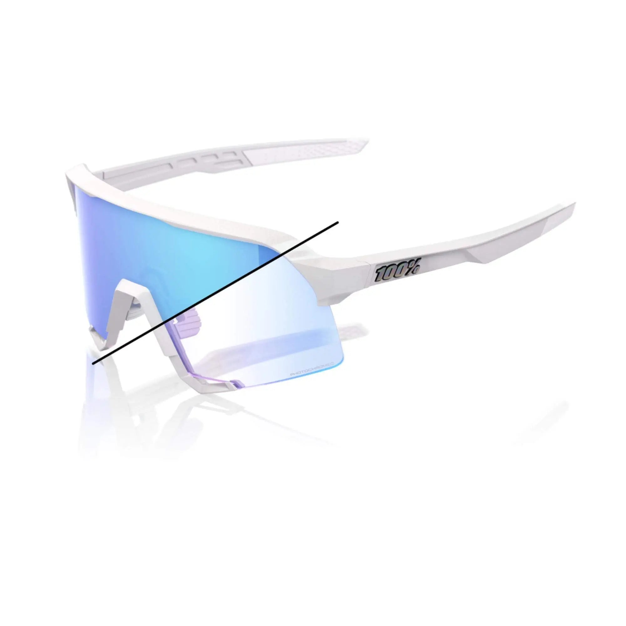 100% S3 Bastille LE Glasses Pearl White Glitter/Blue Mirror Photochromic Lens - FREE UK Shipping, FREE 365 Day Returns | Moto Central